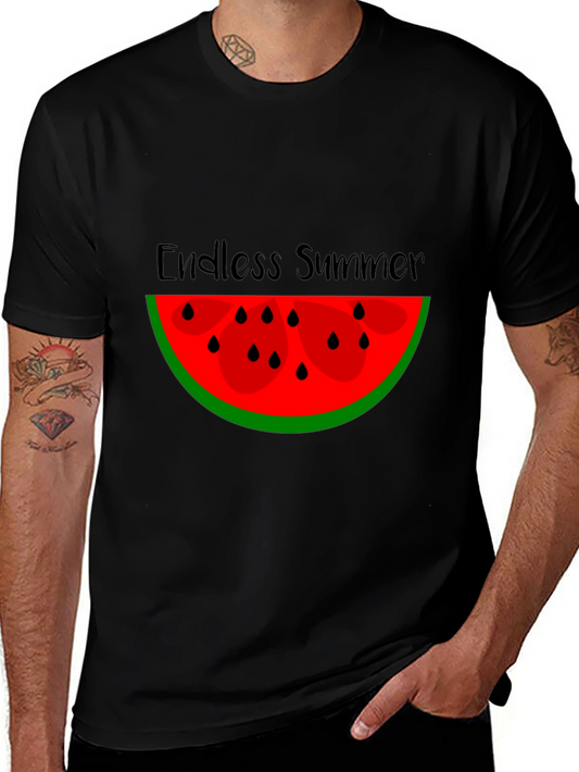 Endless Summer Watermelon Graphic Tee - Black