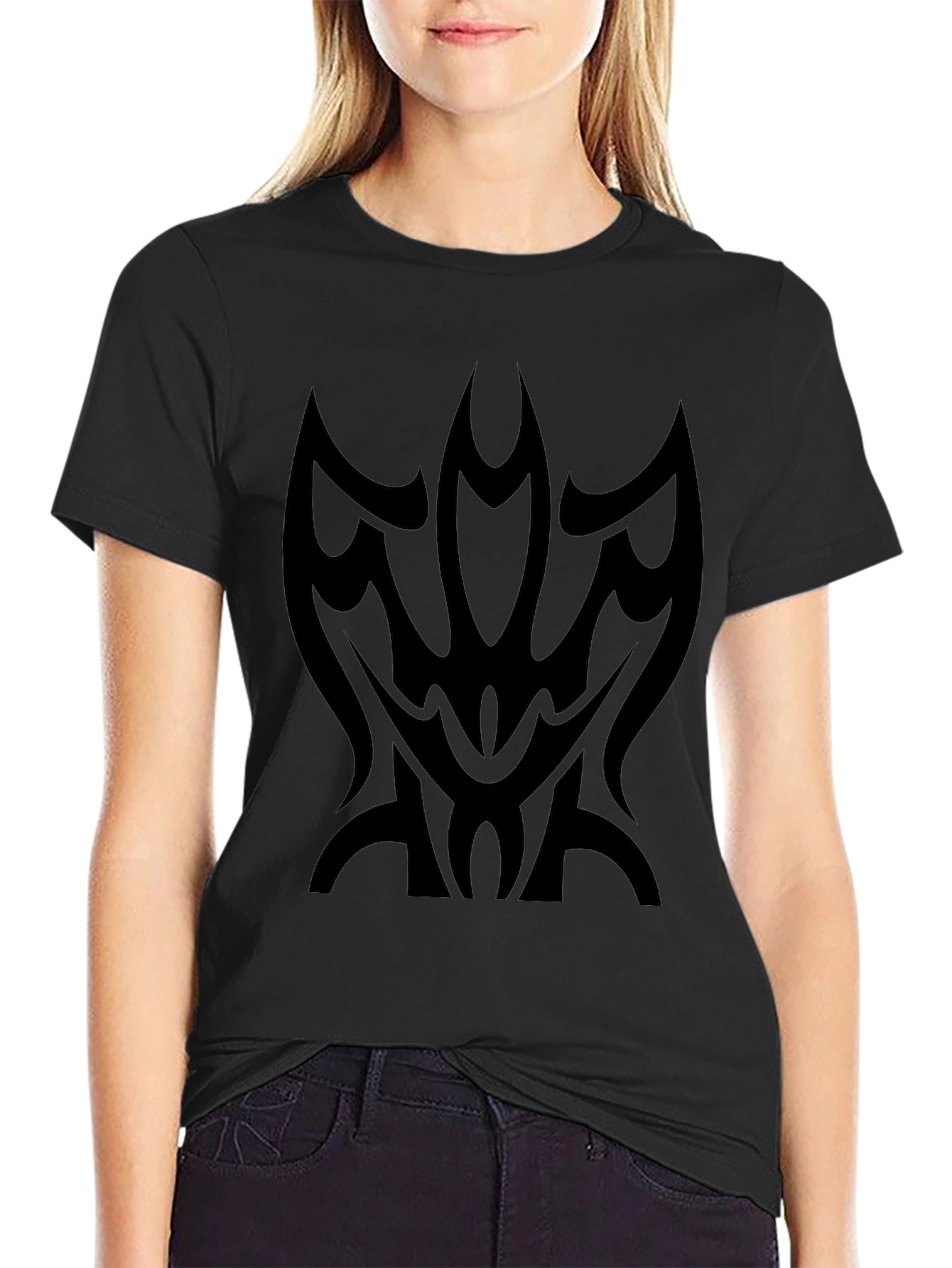 Tribal Design Black T-Shirt