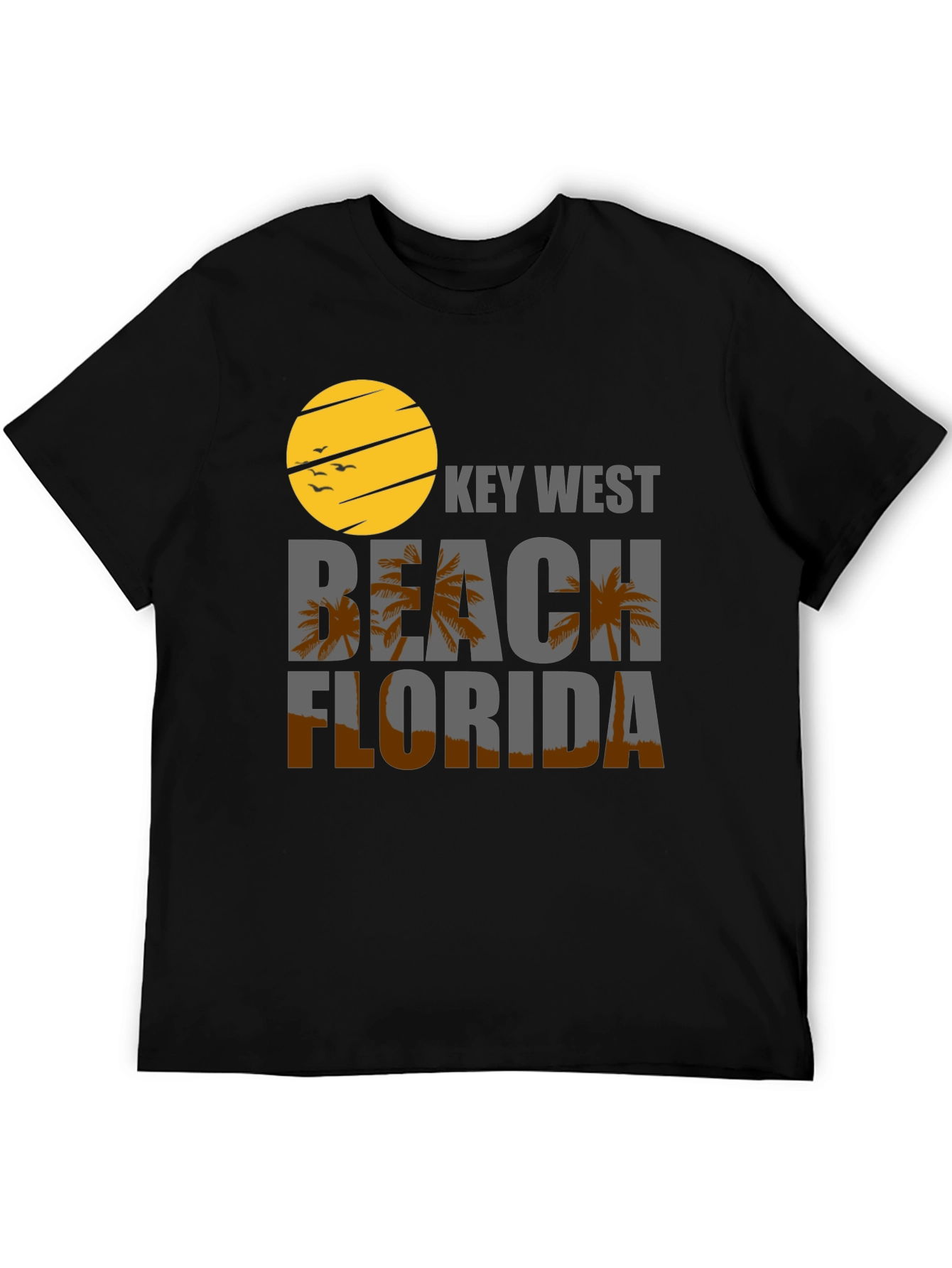 Key West Beach Florida Black T-Shirt