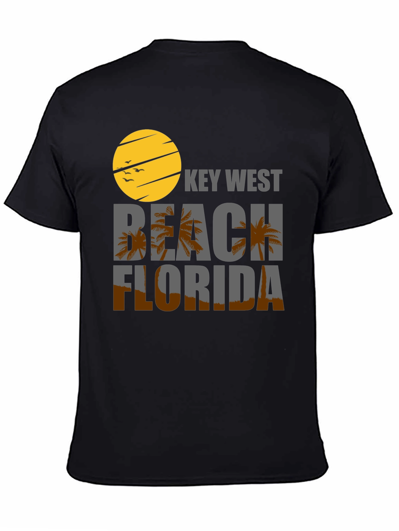 Key West Beach Florida Black T-Shirt