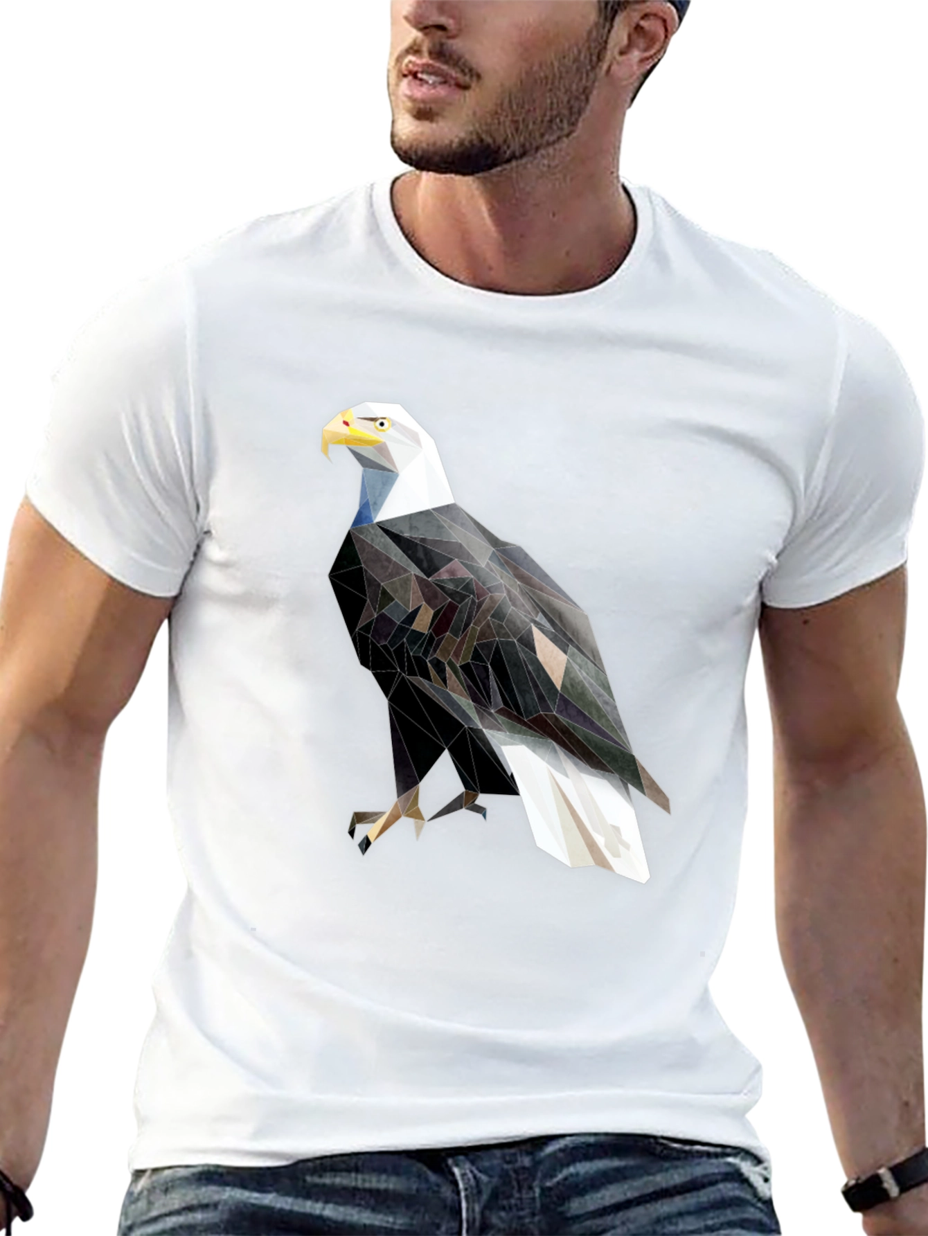 Geometric Eagle Graphic T-Shirt