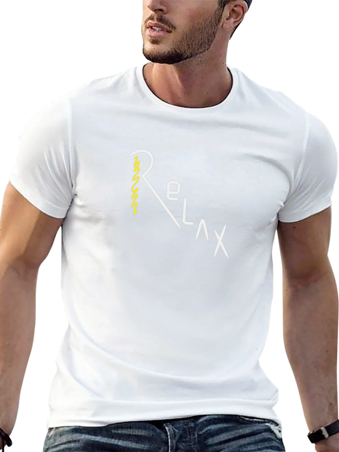Relax T-Shirt: Stylish Black Cotton Tee