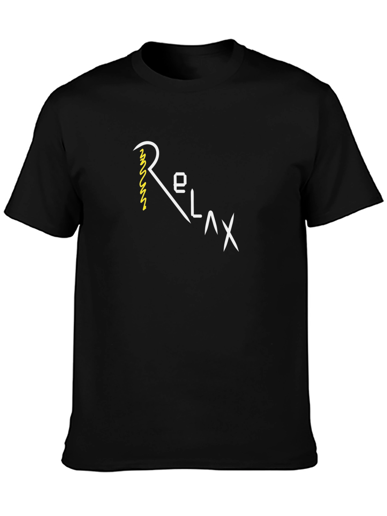 Relax T-Shirt: Stylish Black Cotton Tee