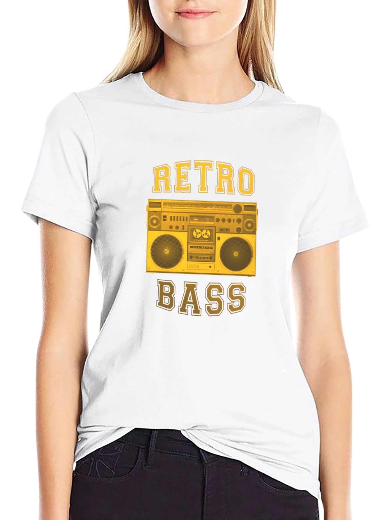 Retro Bass Boombox Graphic T-Shirt