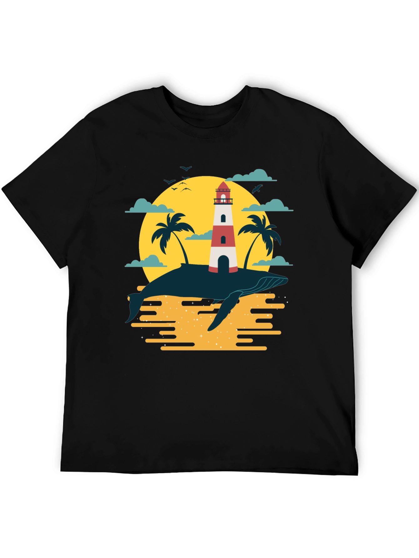 Whale Island Lighthouse Graphic T-Shirt