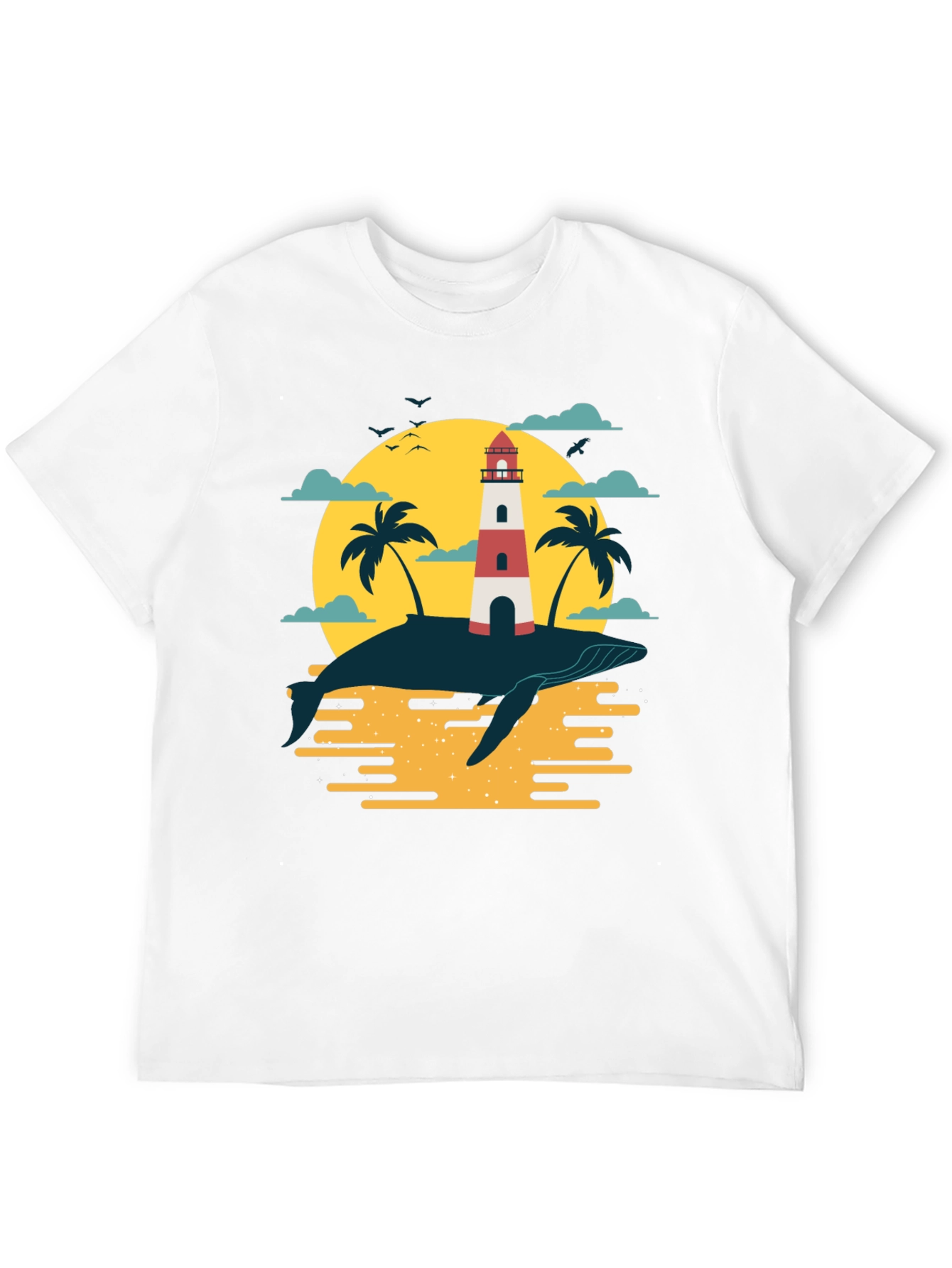 Whale Island Lighthouse Graphic T-Shirt