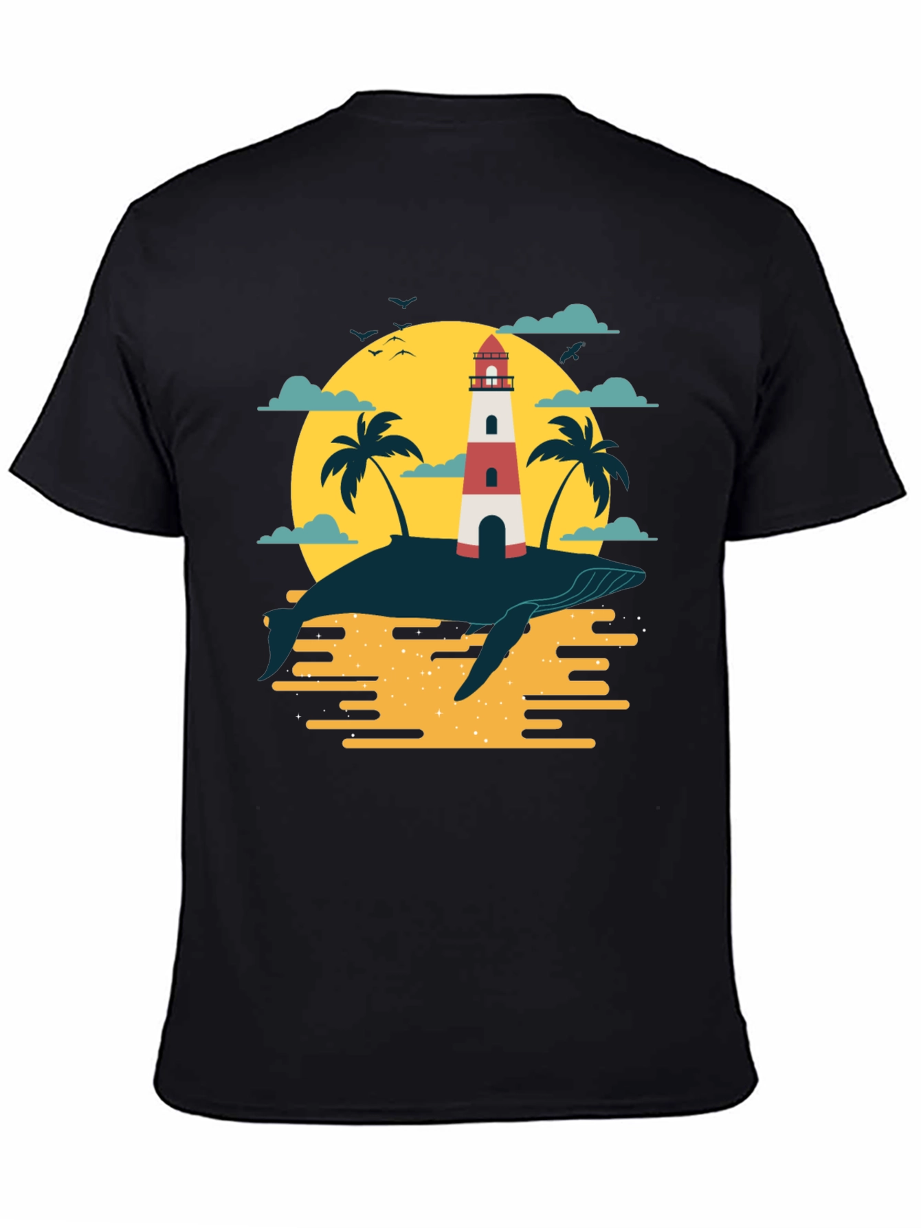 Whale Island Lighthouse Graphic T-Shirt