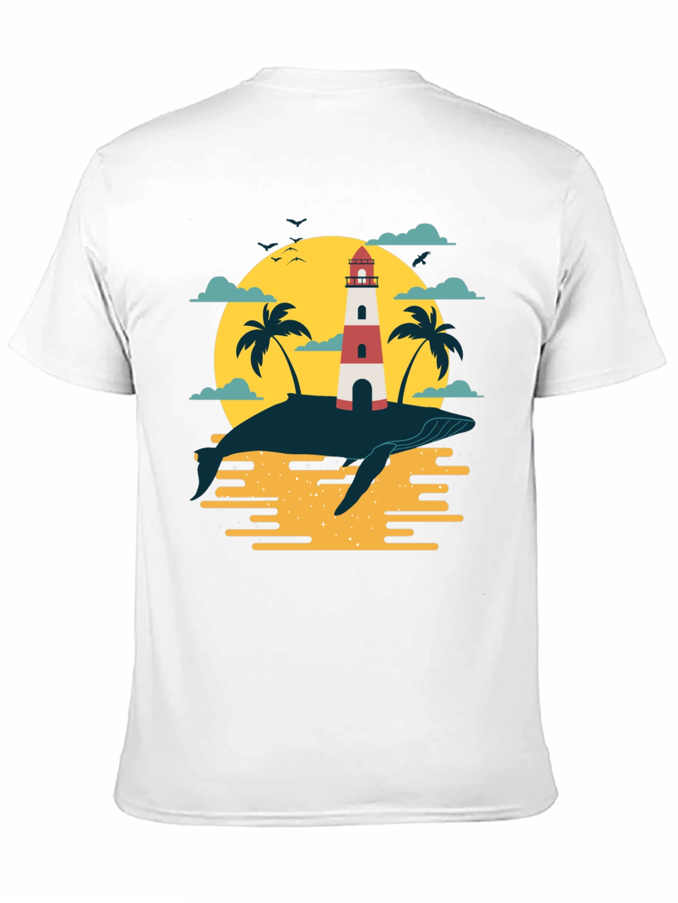 Whale Island Lighthouse Graphic T-Shirt