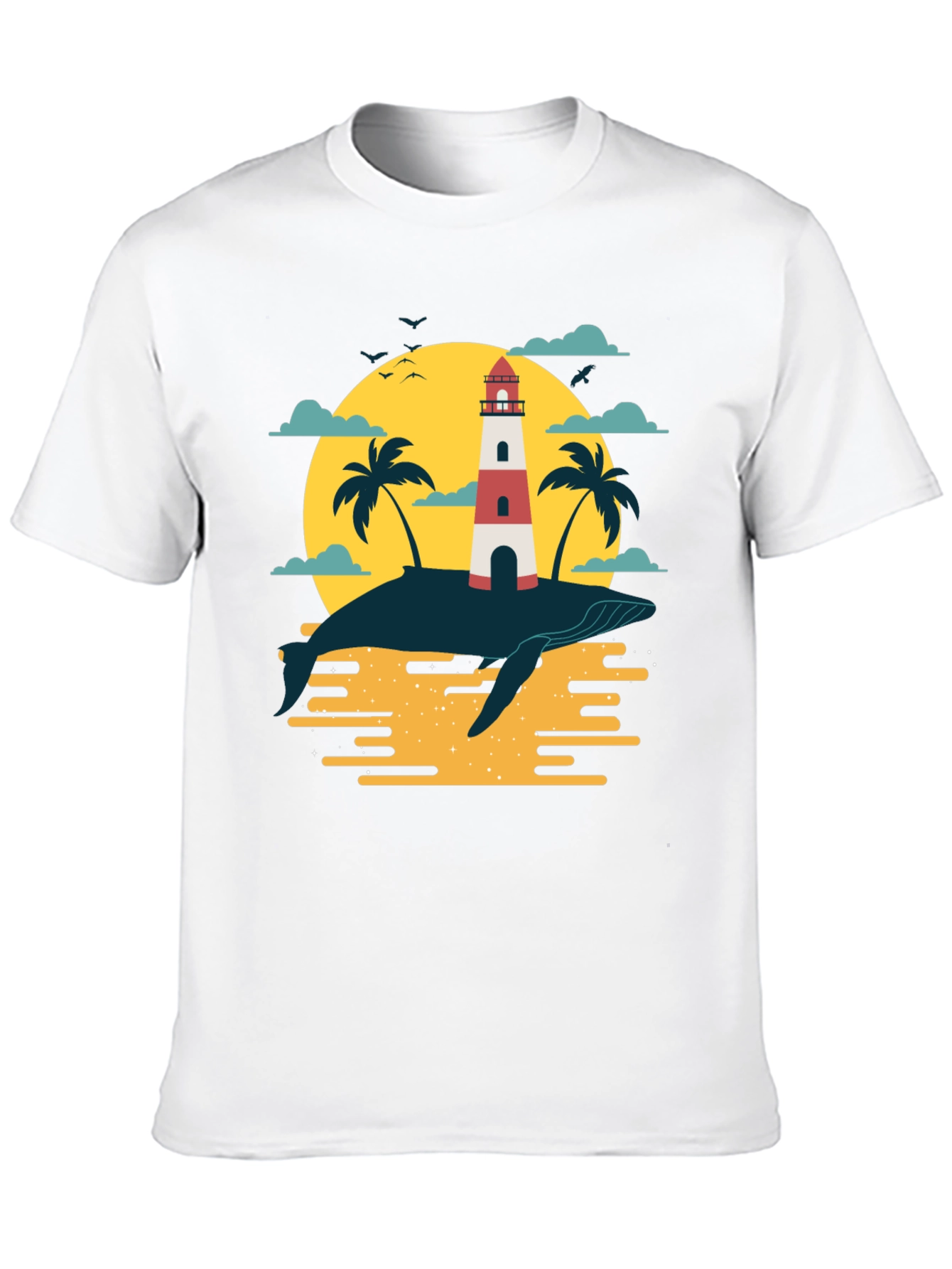 Whale Island Lighthouse Graphic T-Shirt