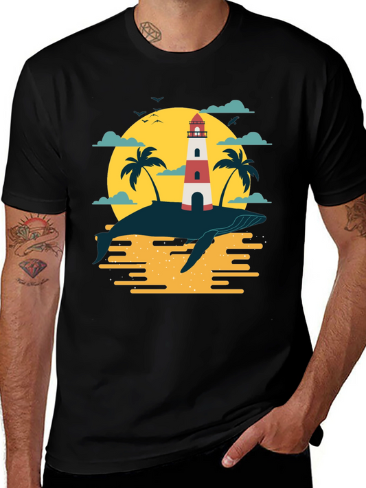 Whale Island Lighthouse Graphic T-Shirt