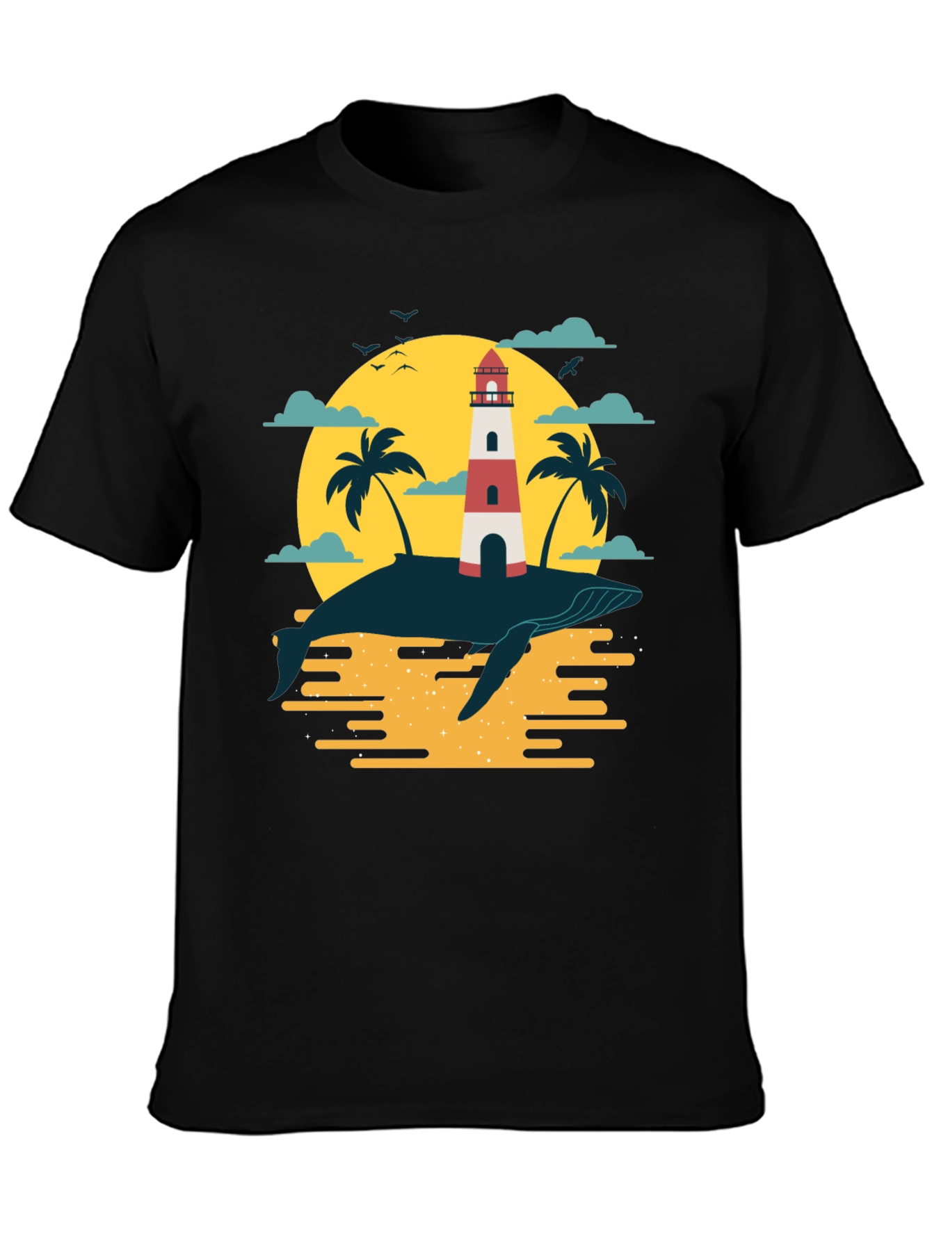 Whale Island Lighthouse Graphic T-Shirt