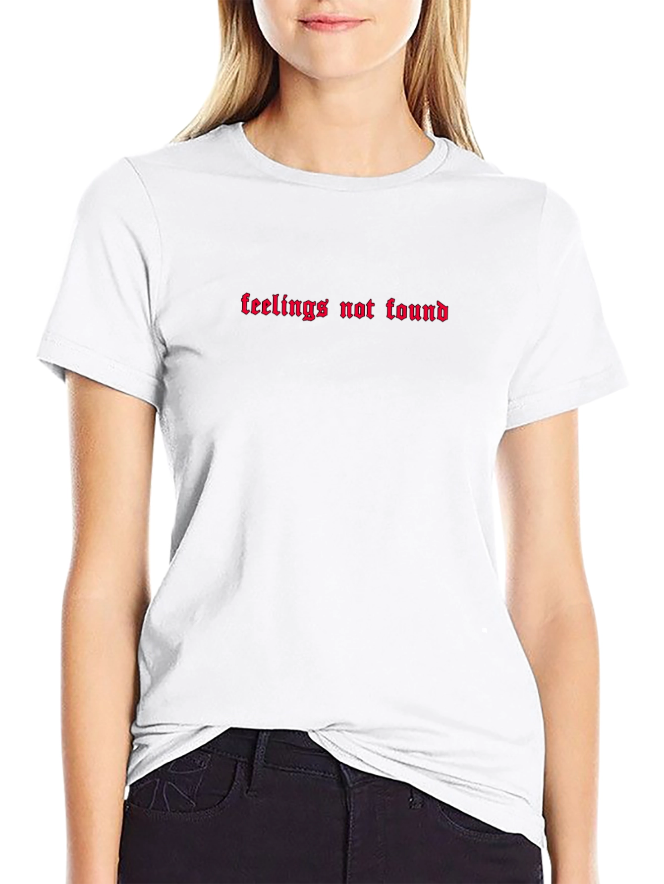 Feelings Not Found Gothic Text T-Shirt