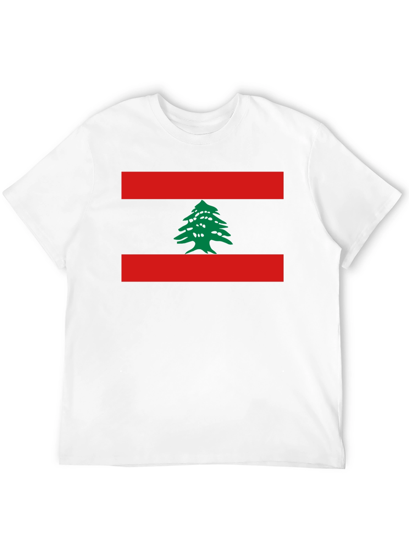 Lebanon Flag T-Shirt Cedar Tree Design