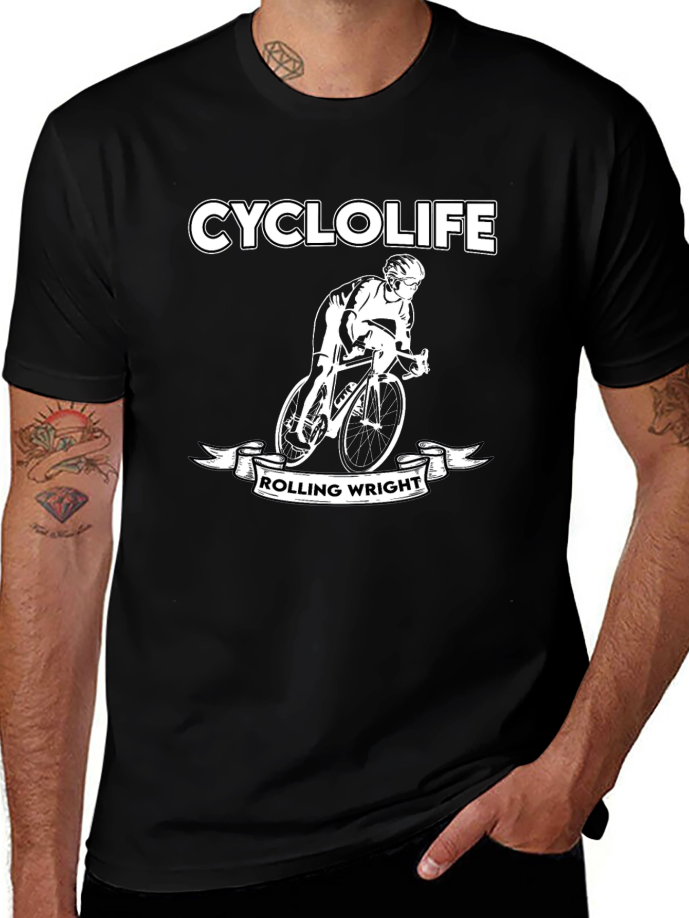 Cyclolife Rolling Wright Graphic Tee