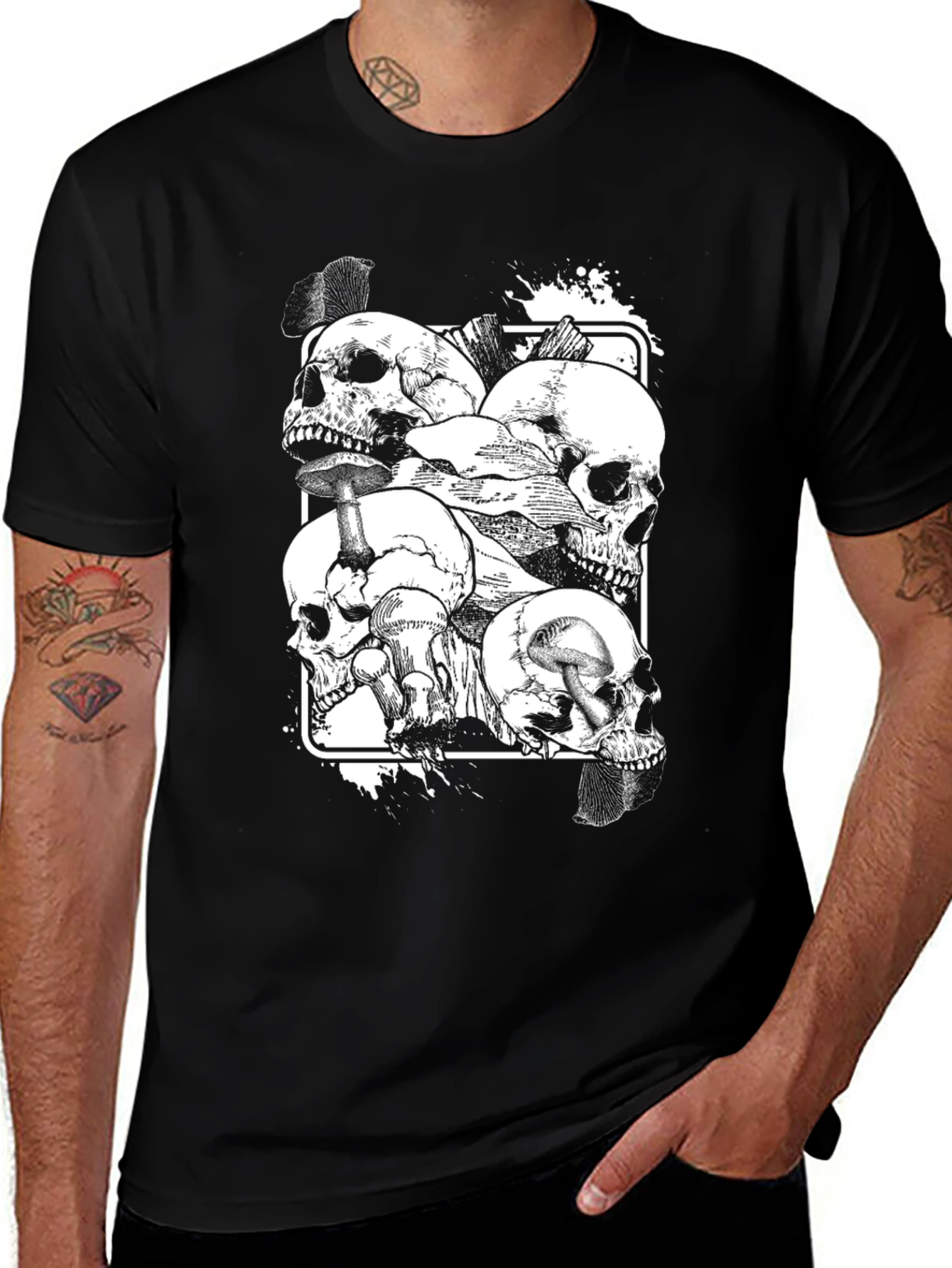Skull Pile Graphic T-Shirt