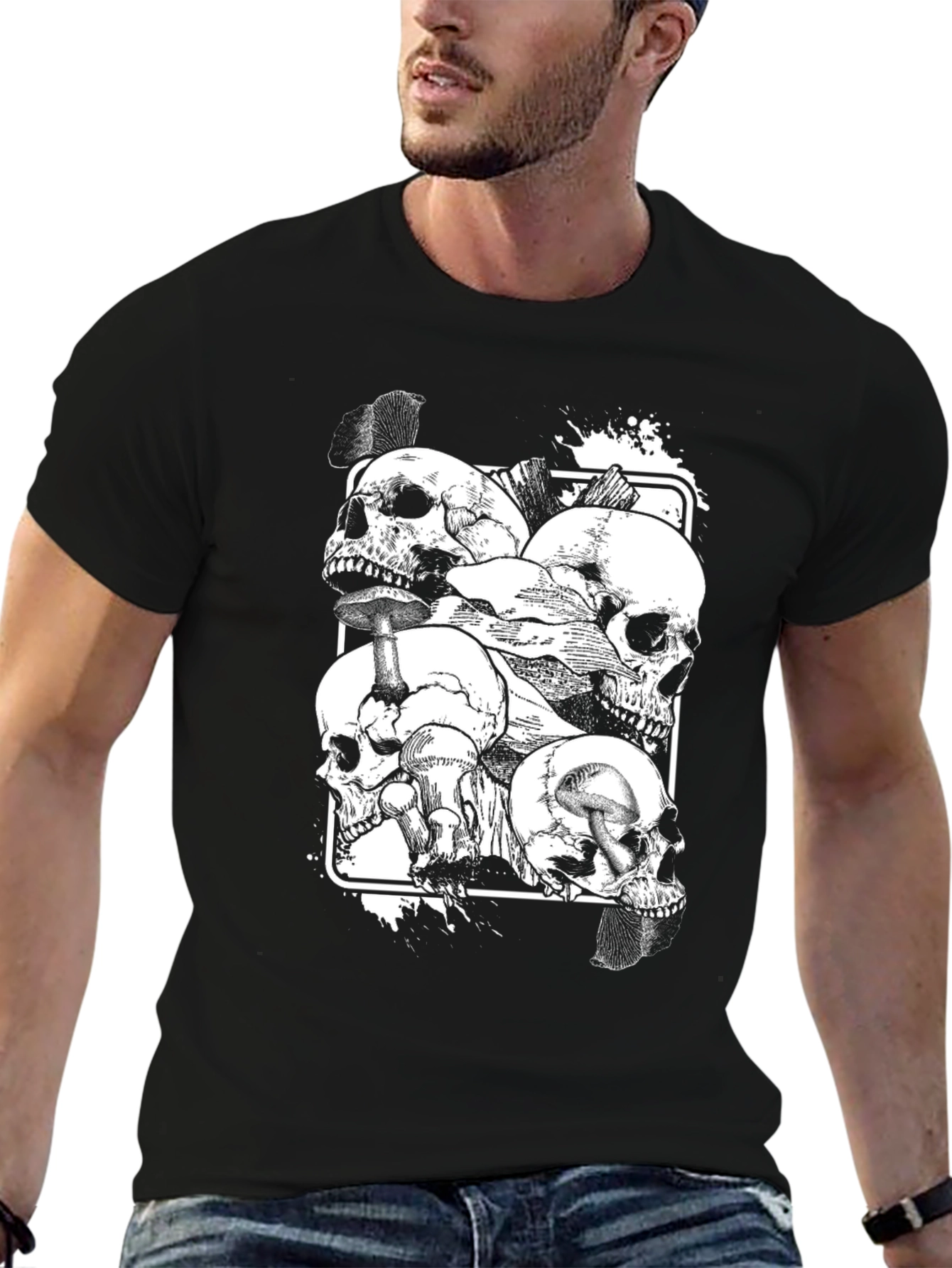 Skull Pile Graphic T-Shirt