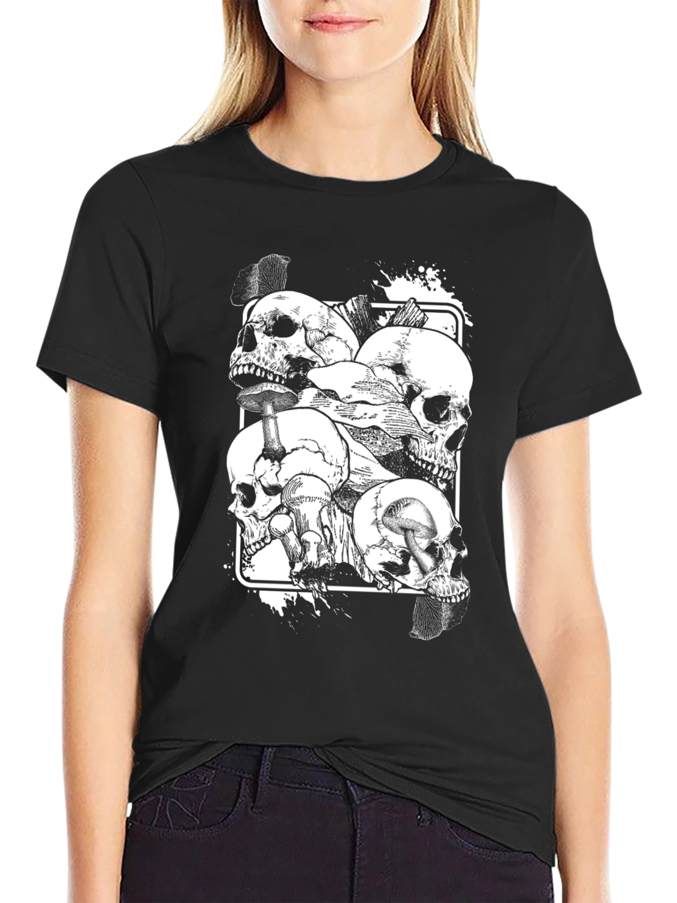 Skull Pile Graphic T-Shirt