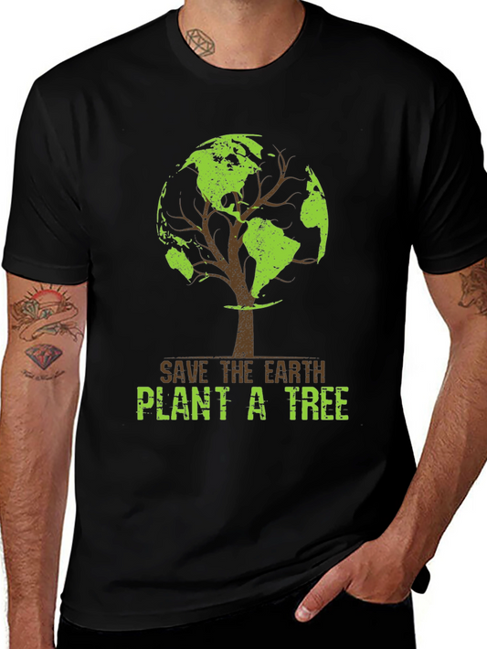 Earth Tree Graphic T-Shirt - Save the Planet