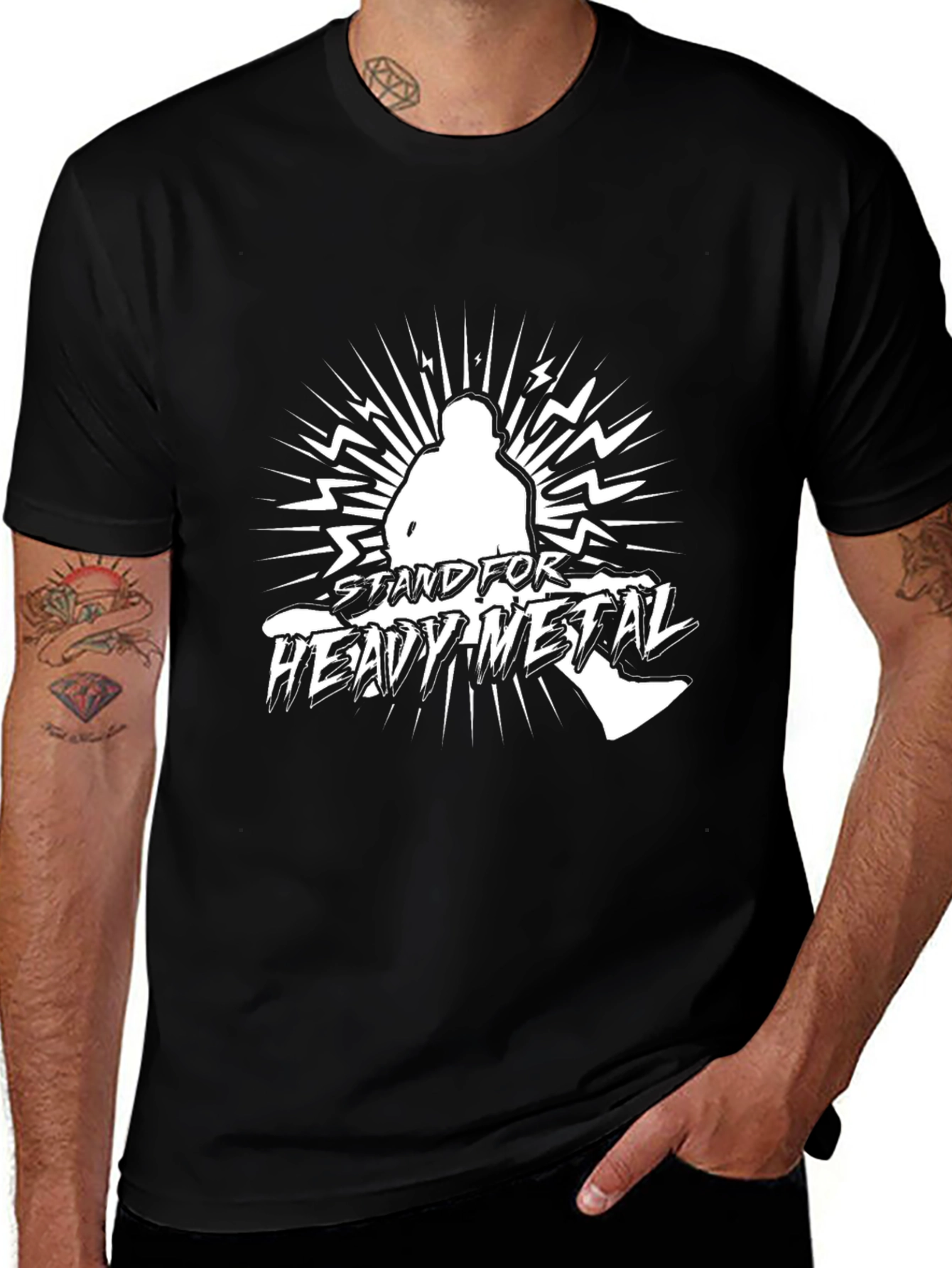 Stand for Heavy Metal Black T-Shirt