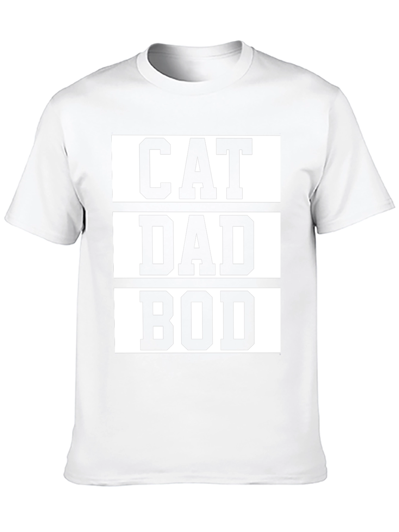 Cat Dad Bod Graphic Tee - Black Cotton T-Shirt
