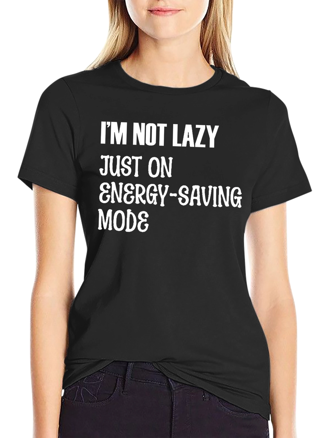 Funny Energy-Saving Mode Graphic T-Shirt