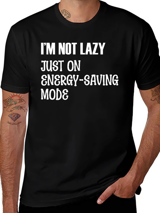 Funny Energy-Saving Mode Graphic T-Shirt