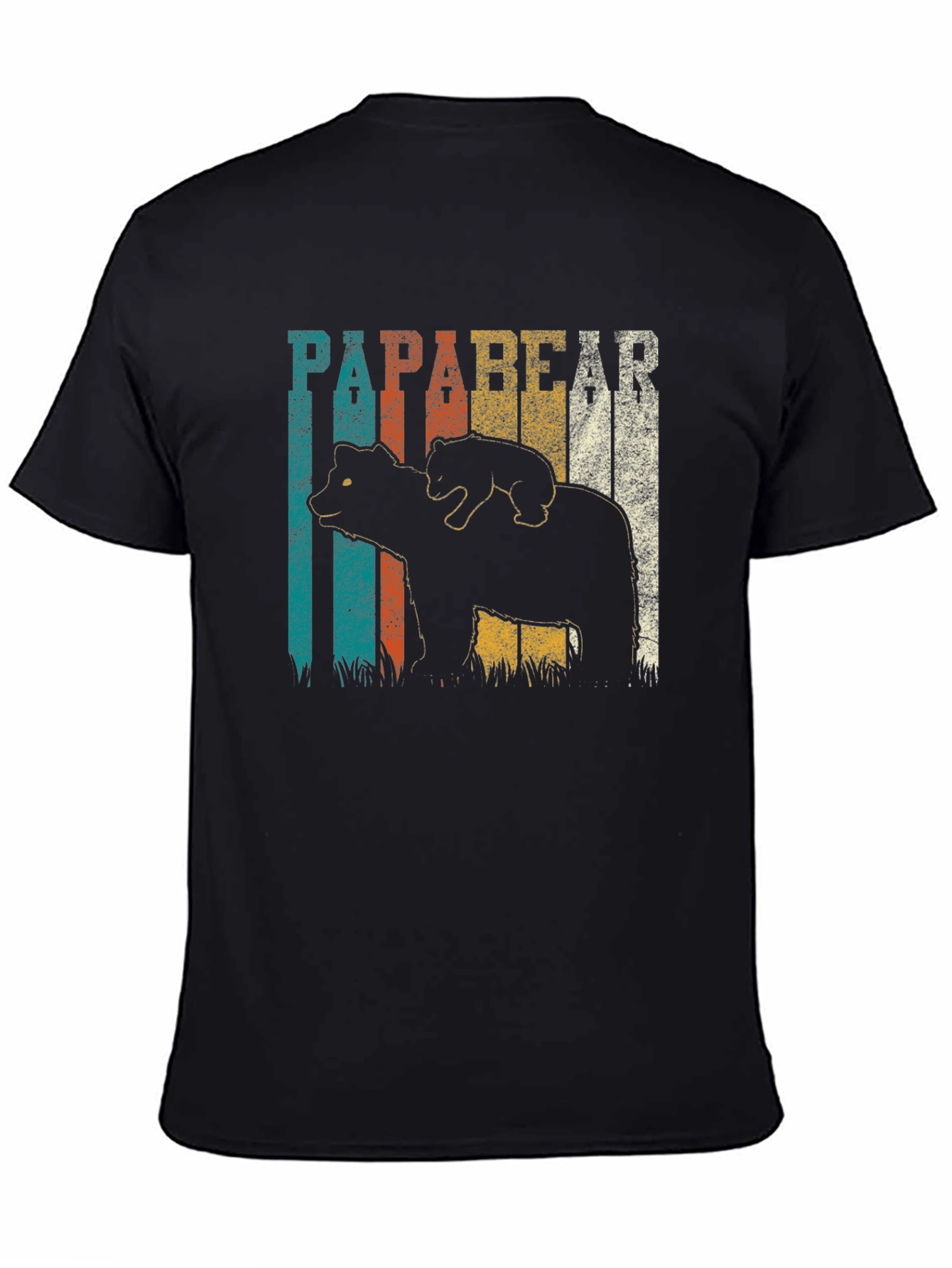 Papa Bear Retro T-Shirt - Fathers Day Gift