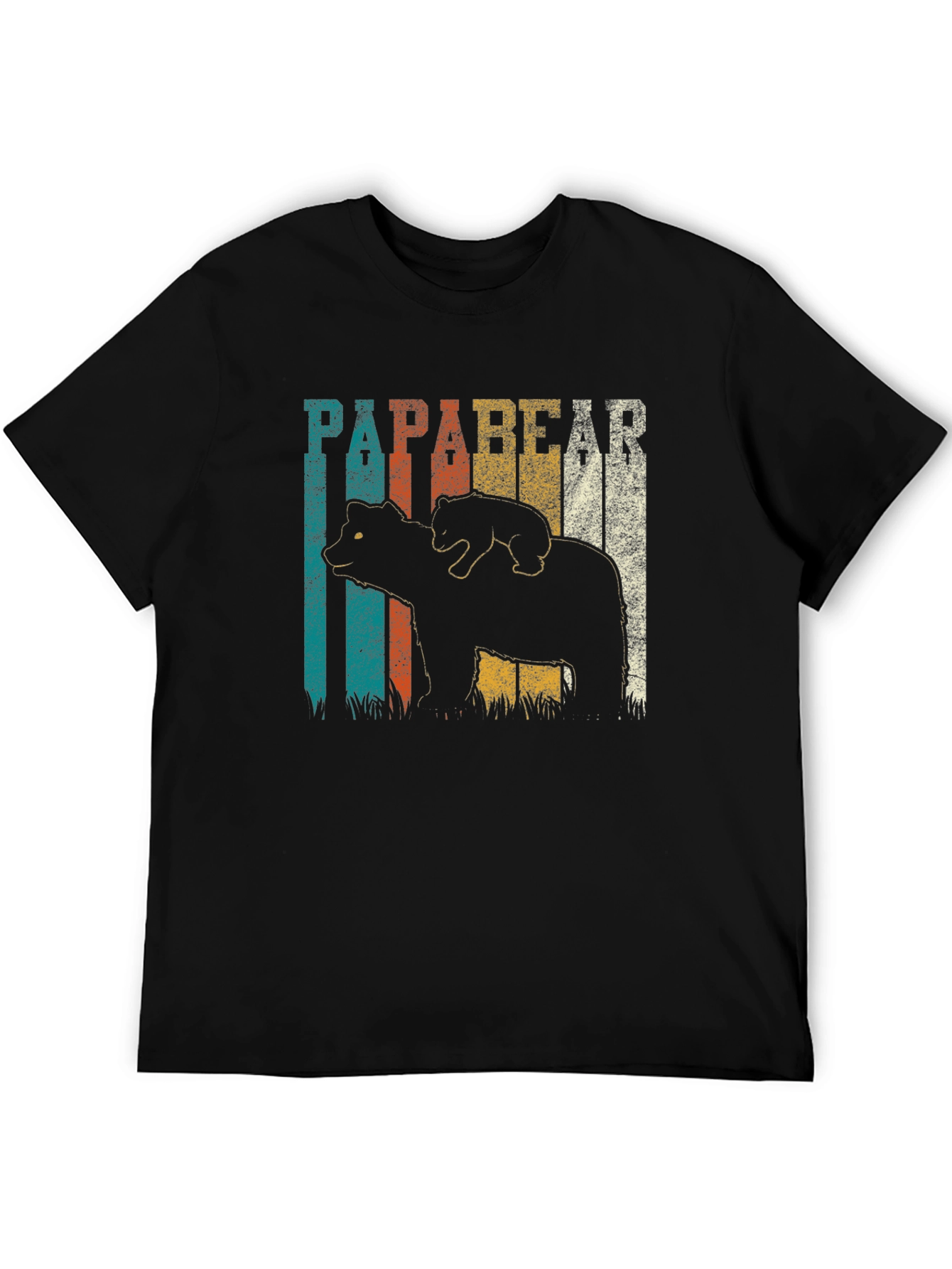 Papa Bear Retro T-Shirt - Fathers Day Gift