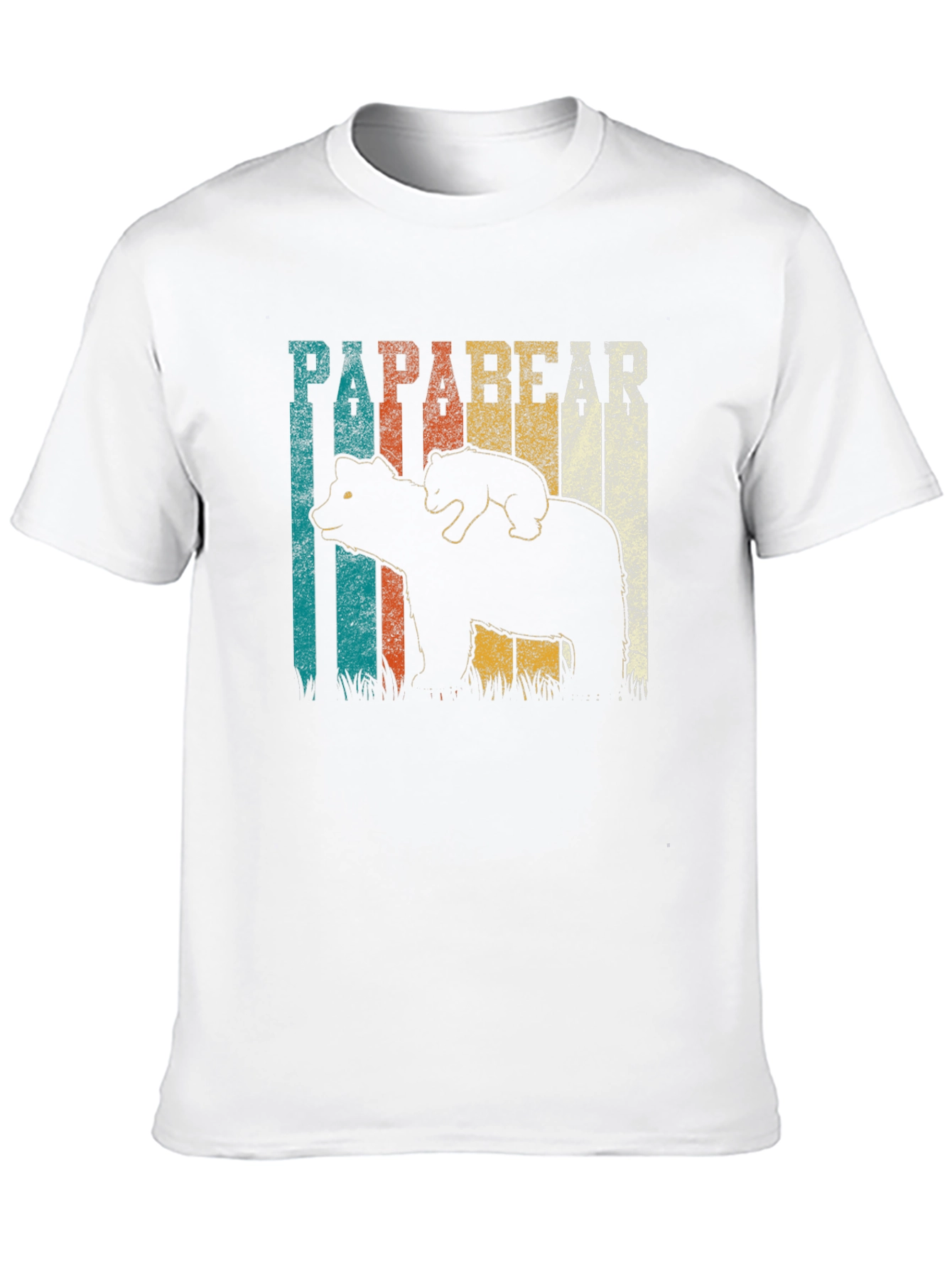 Papa Bear Retro T-Shirt - Fathers Day Gift