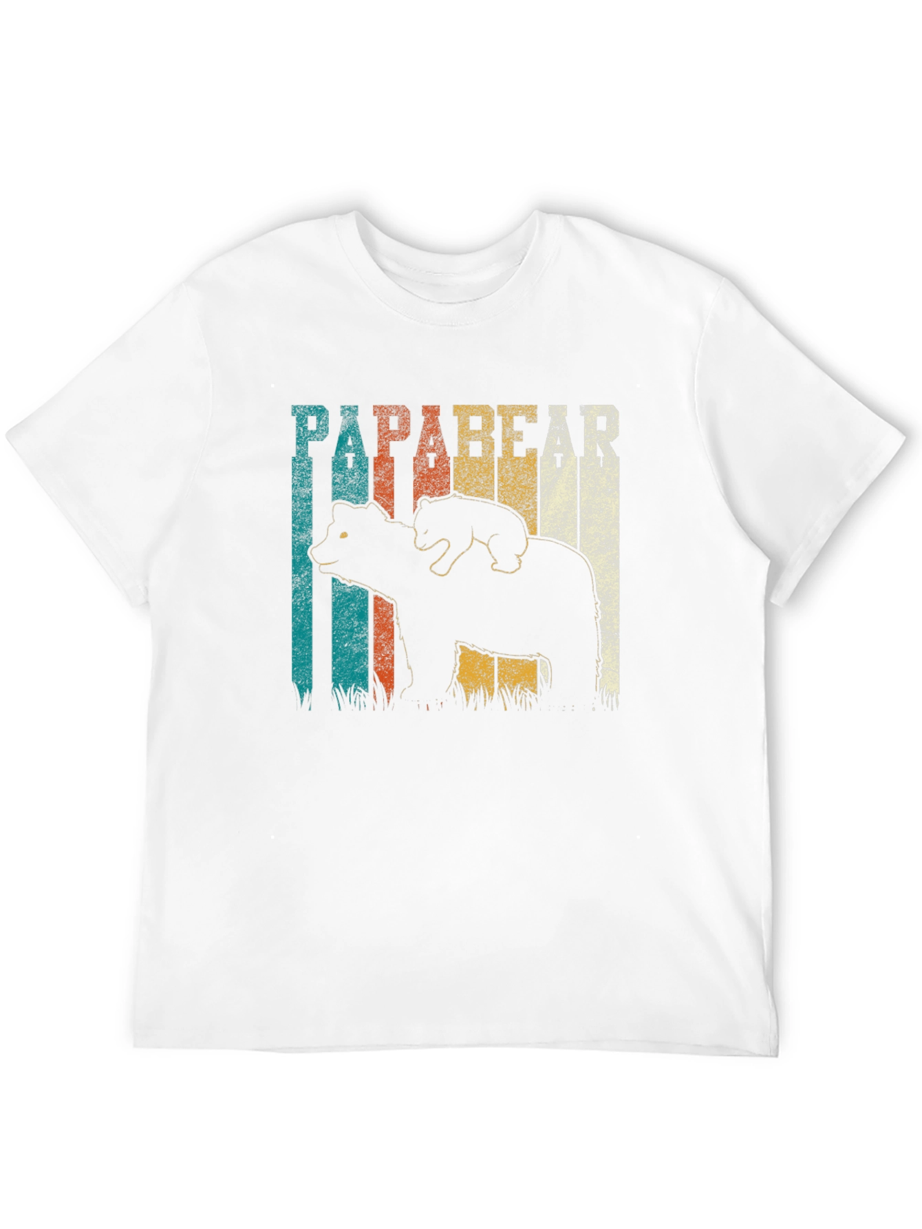 Papa Bear Retro T-Shirt - Fathers Day Gift