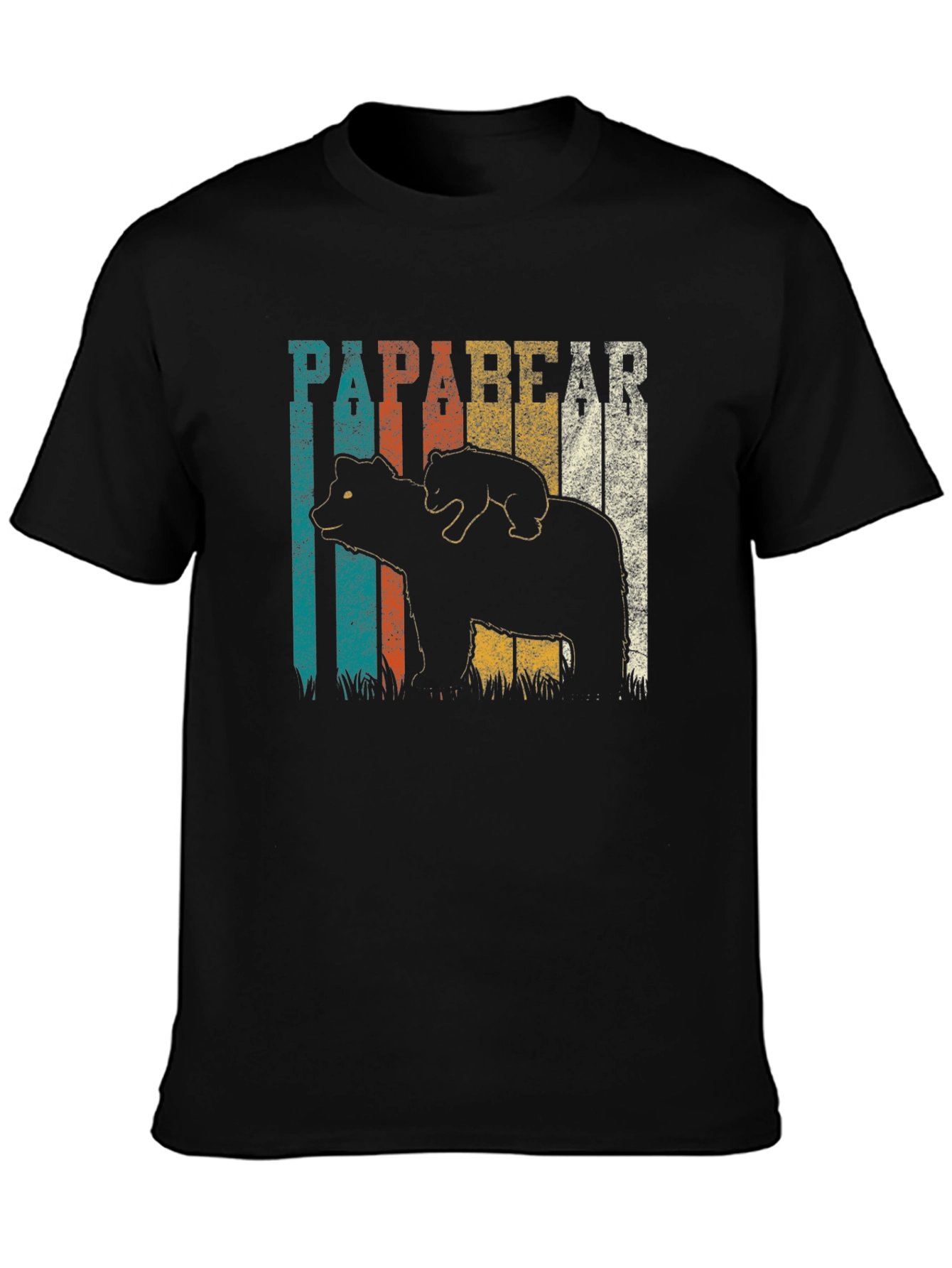 Papa Bear Retro T-Shirt - Fathers Day Gift
