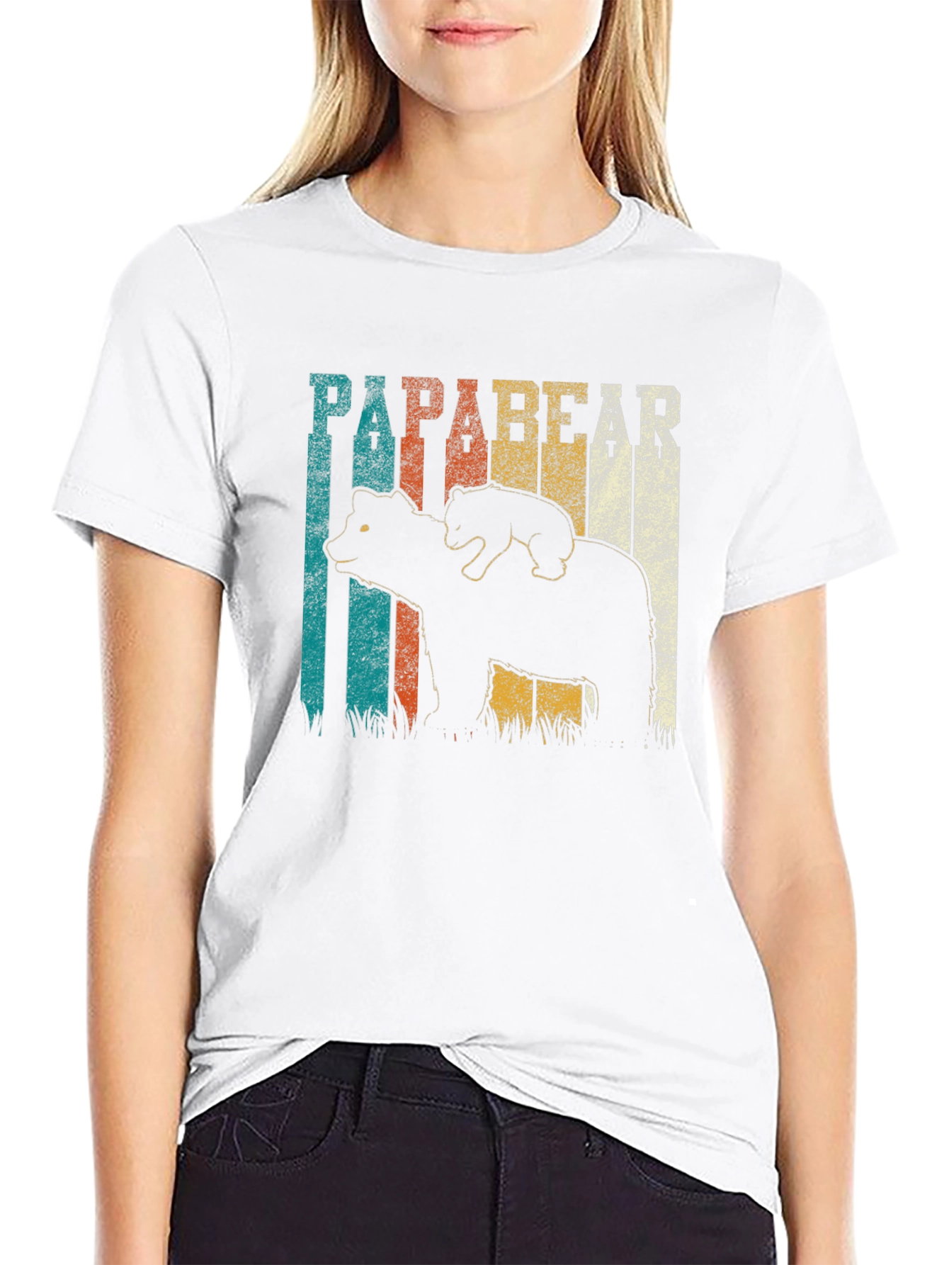 Papa Bear Retro T-Shirt - Fathers Day Gift