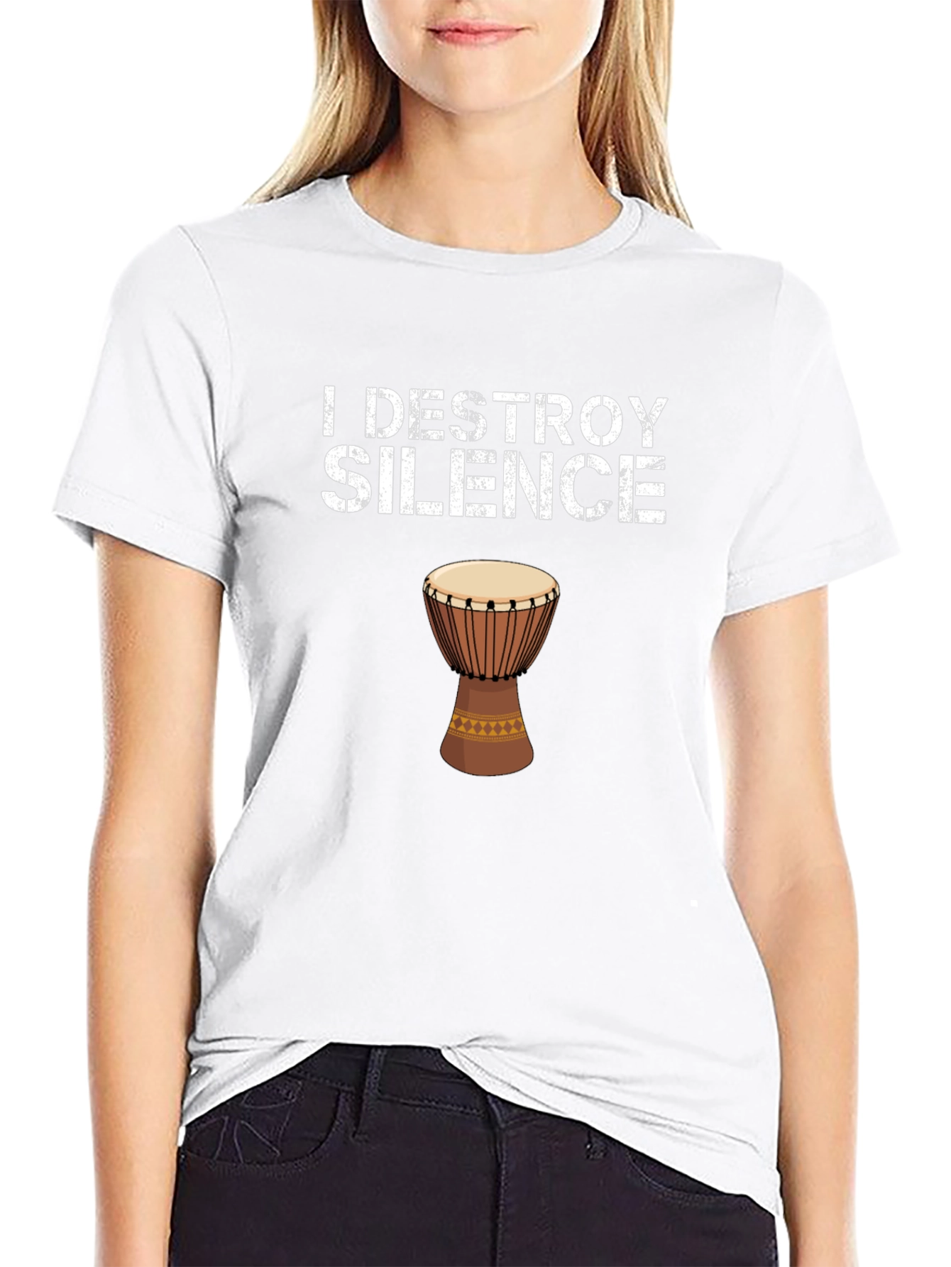 I Destroy Silence Djembe Drum Graphic Tee