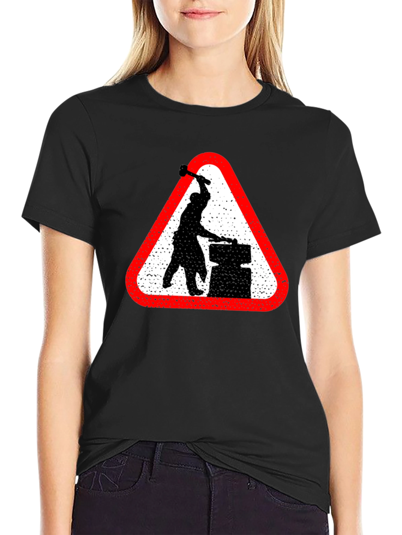 Blacksmith Warning Sign Graphic Tee