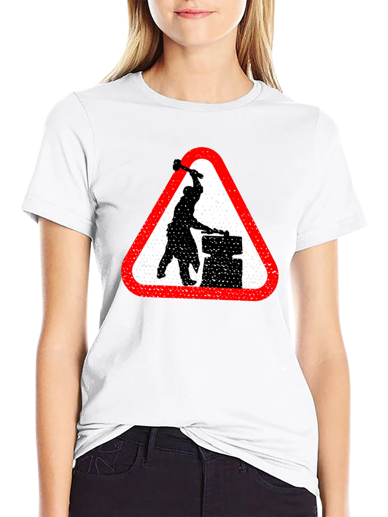 Blacksmith Warning Sign Graphic Tee