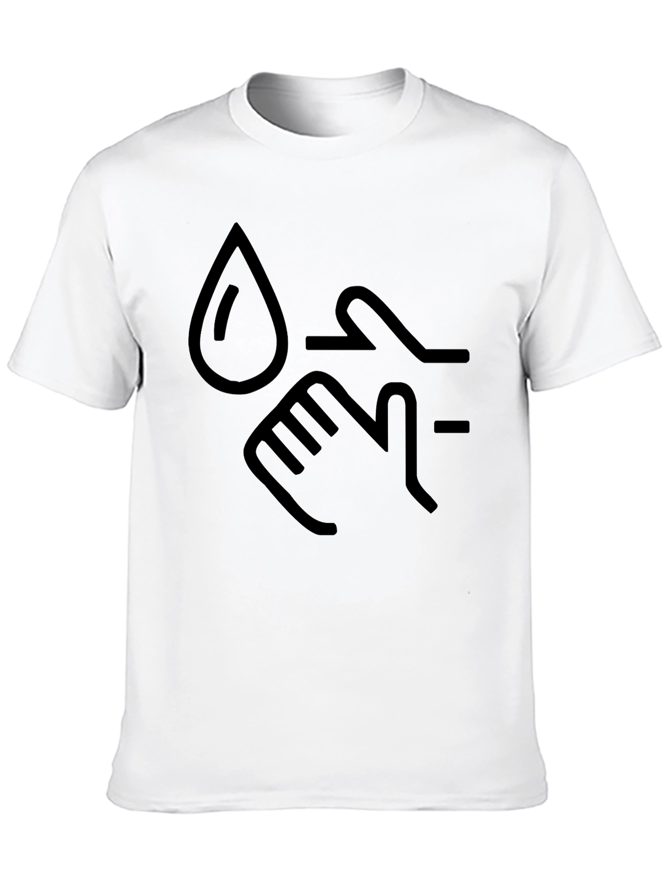 Wash Hands Graphic Tee - Black Cotton Blend