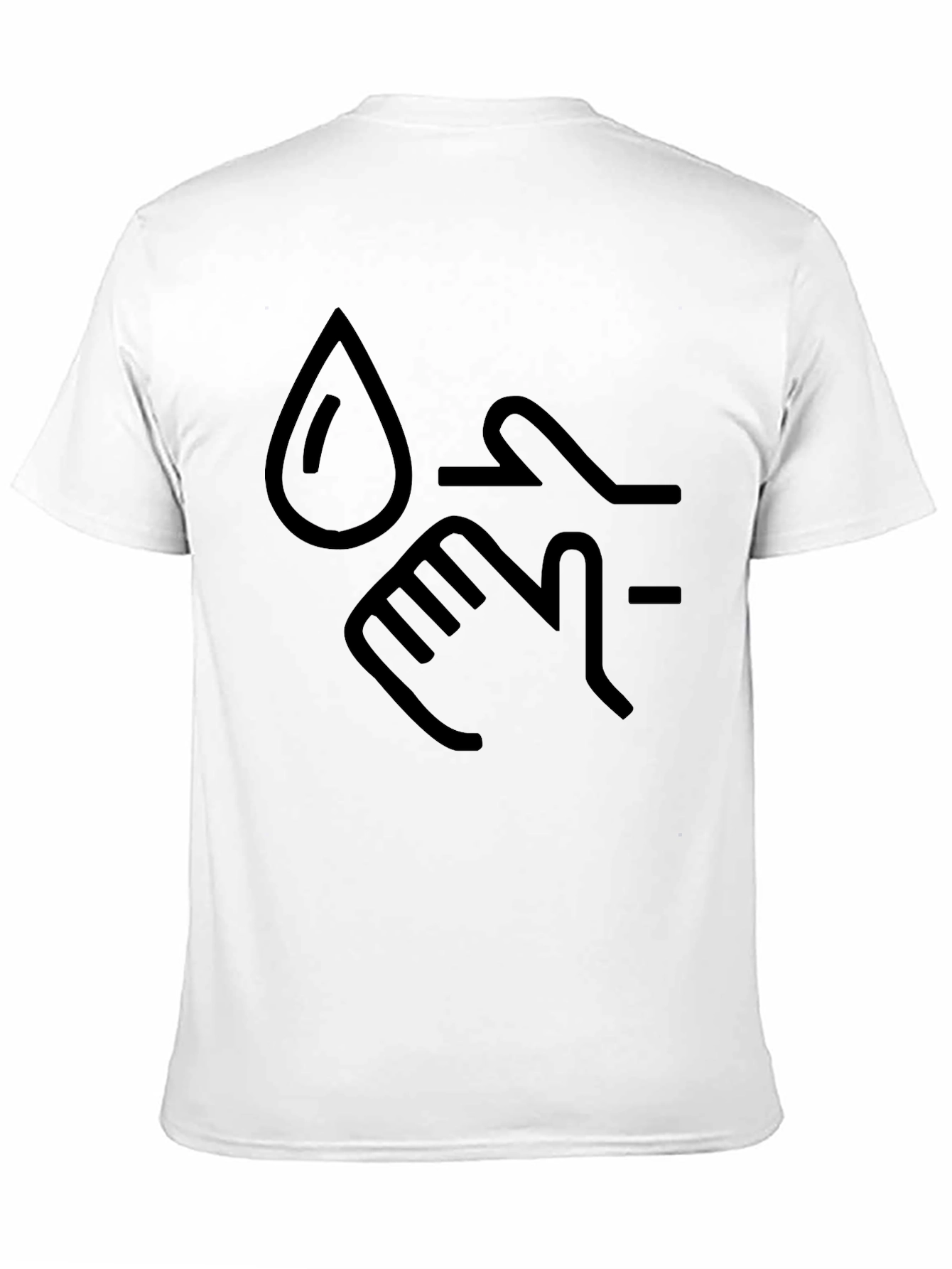 Wash Hands Graphic Tee - Black Cotton Blend