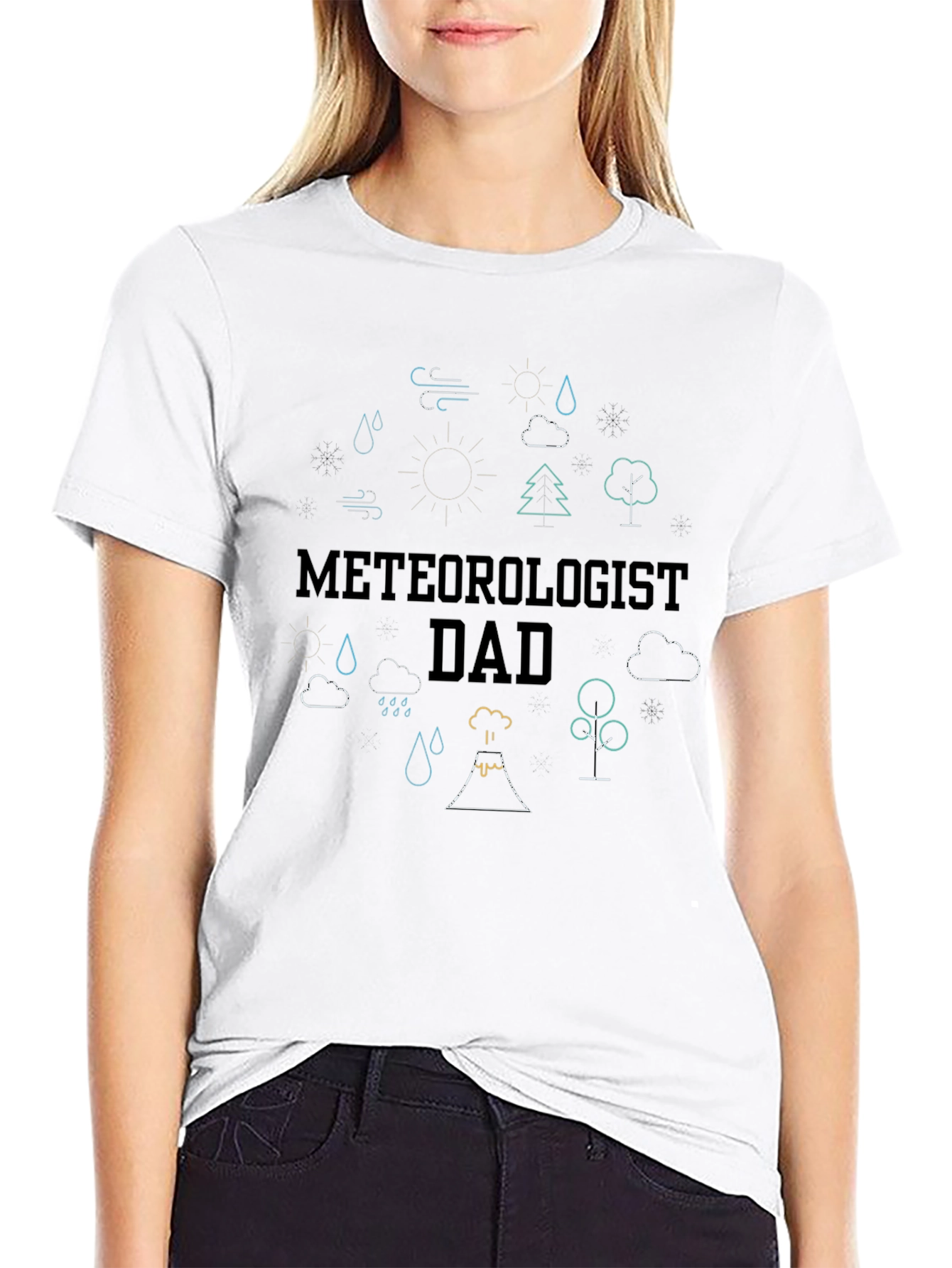 Meteorologist Dad Black T-Shirt