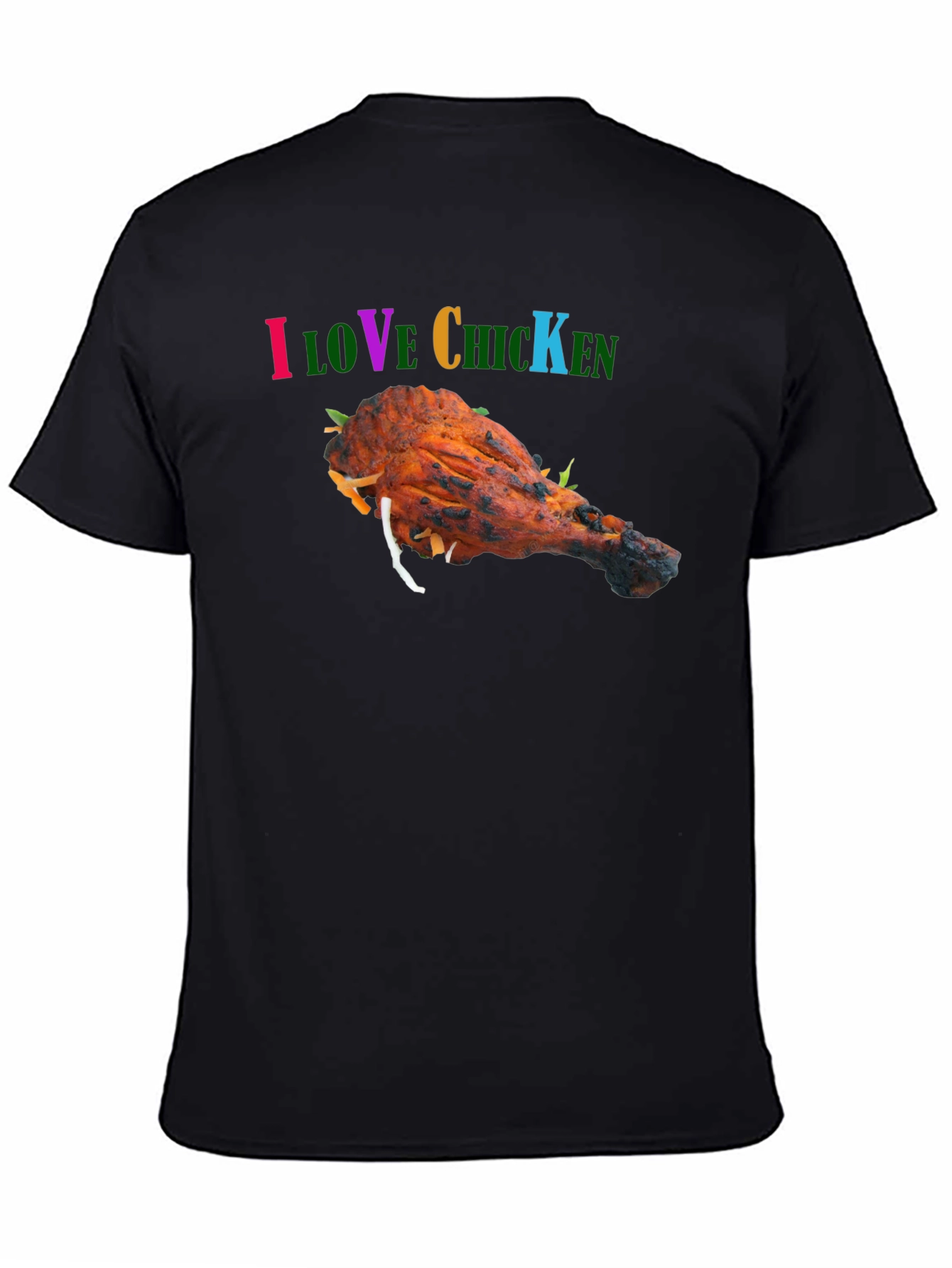 I Love Chicken Black Graphic Tee