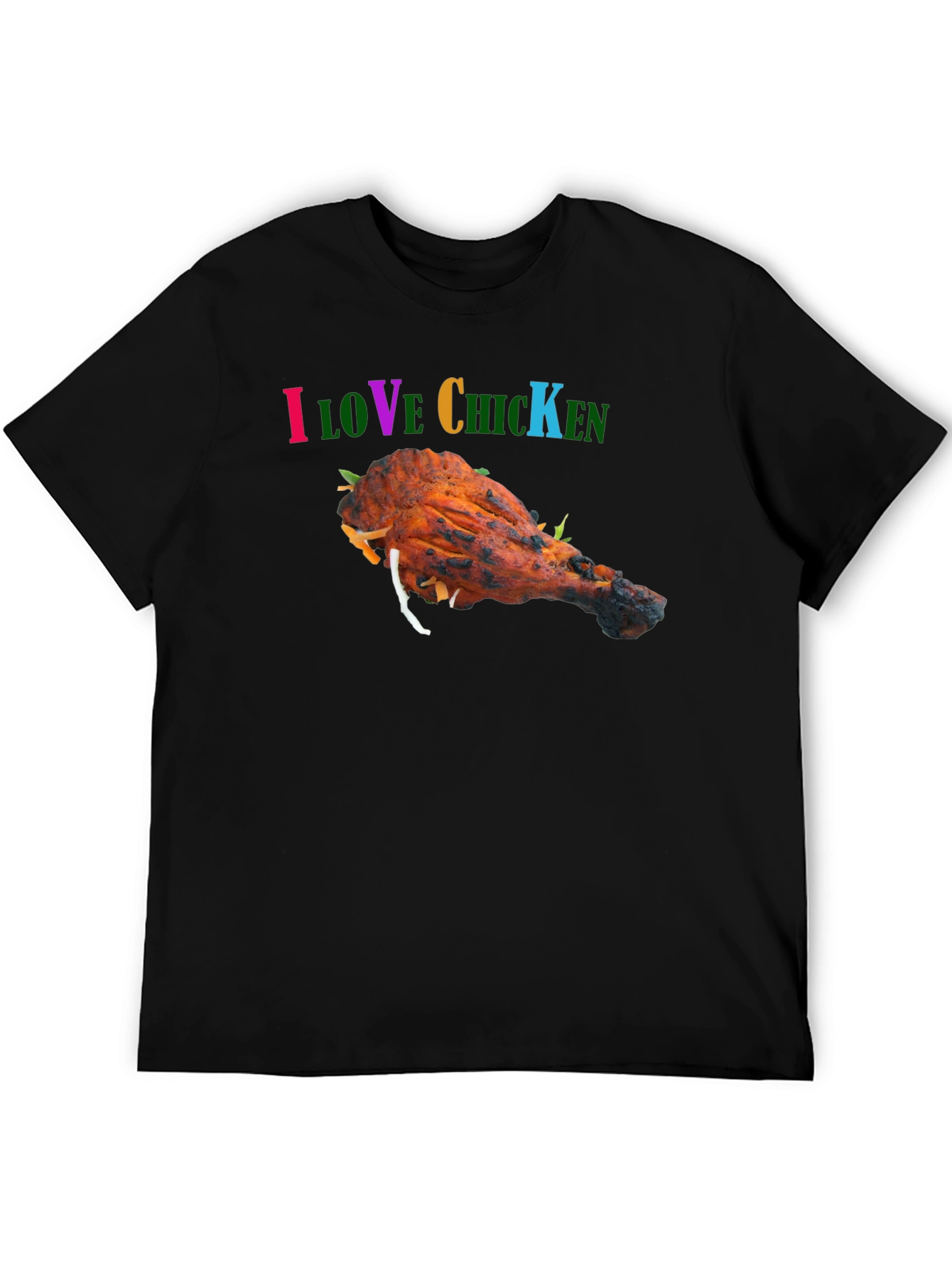 I Love Chicken Black Graphic Tee