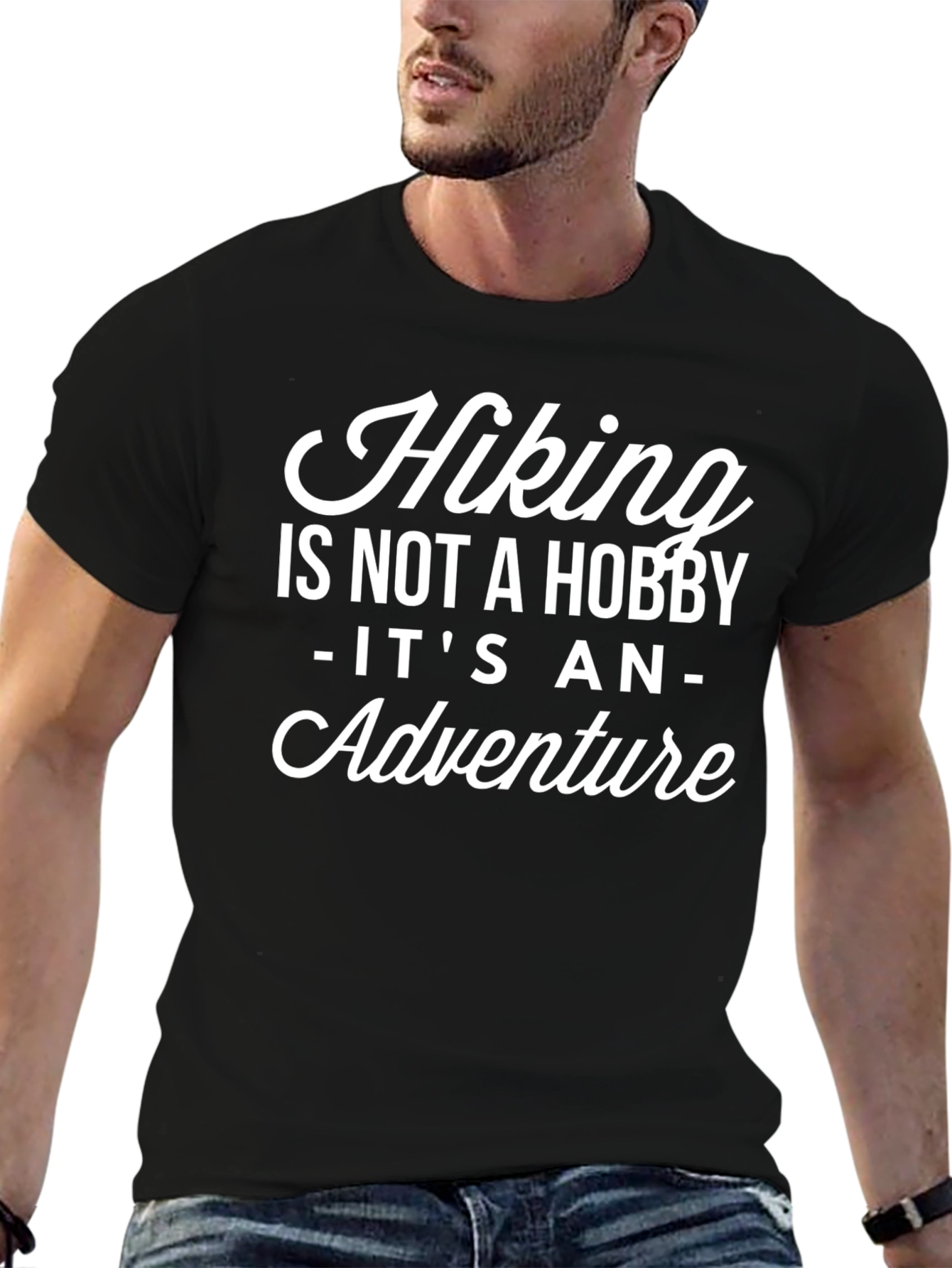 Hiking Adventure Black Graphic Tee