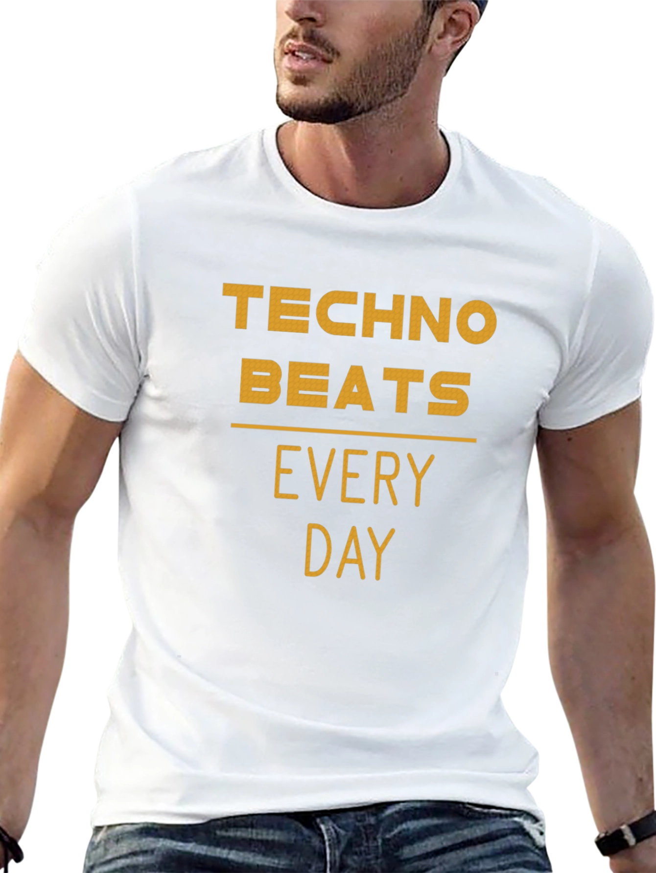 Techno Beats Every Day Graphic Tee