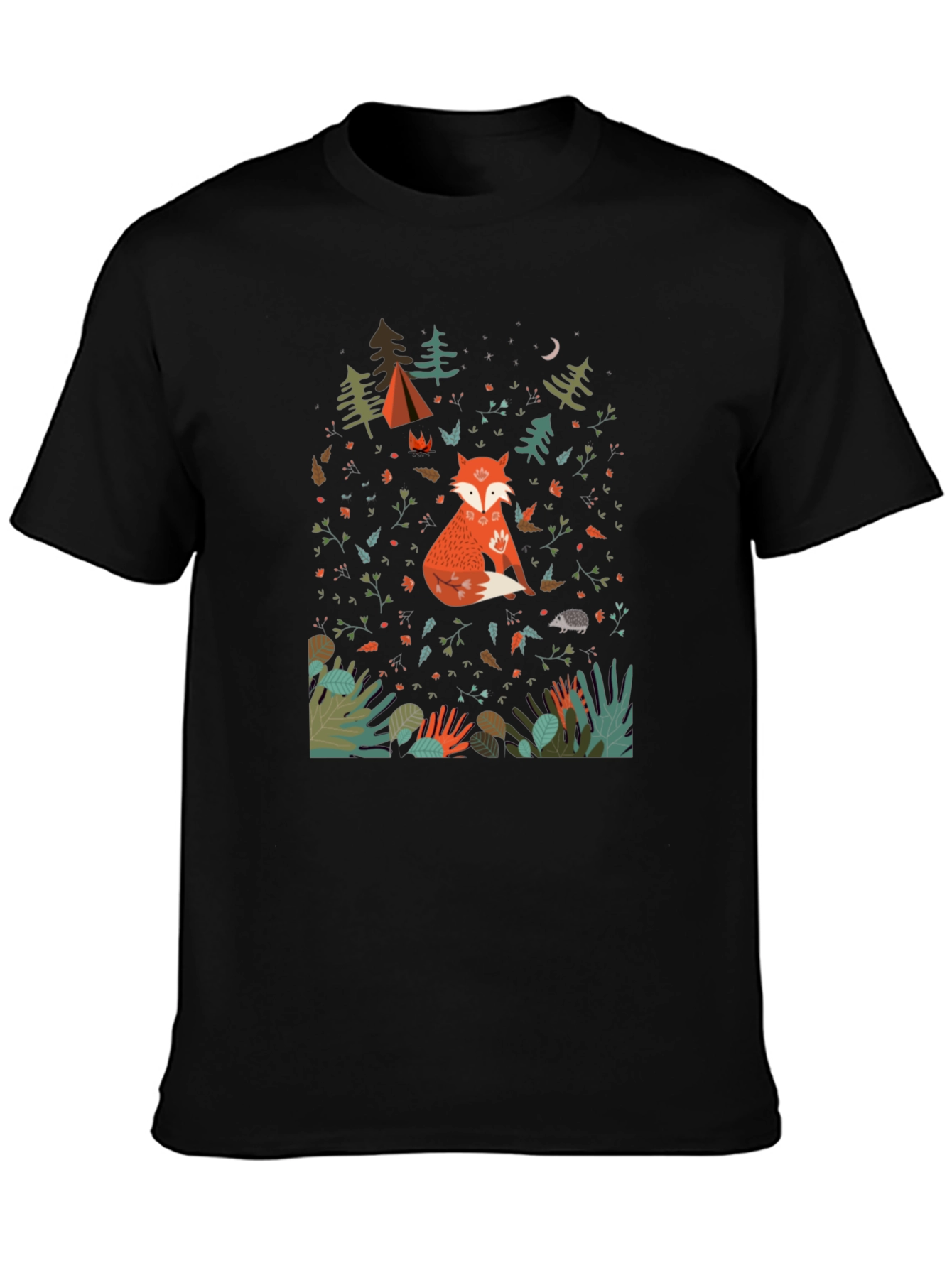 Nature Fox Graphic Tee - Stylish Unisex T-Shirt
