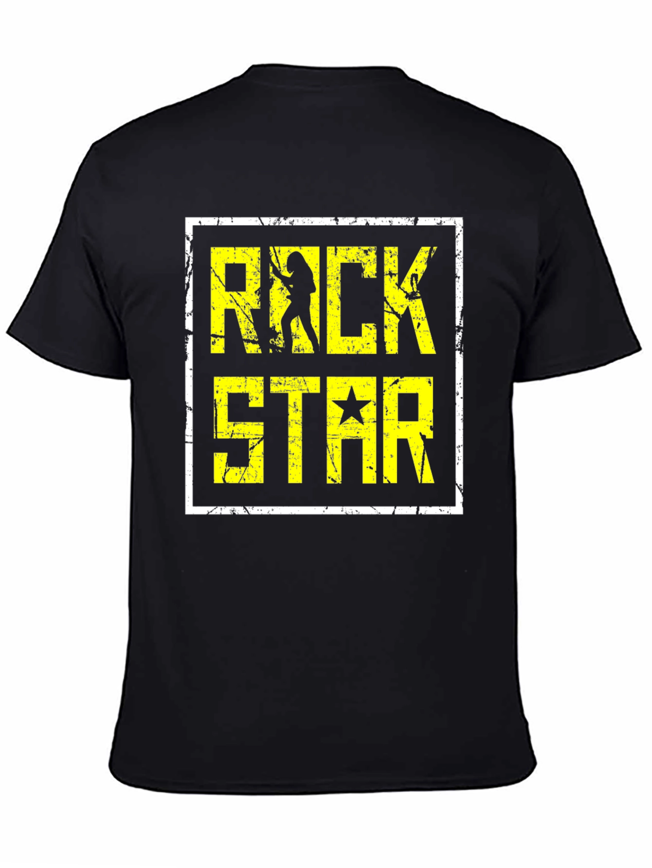 Rock Star Graphic Tee - Black Cotton Blend