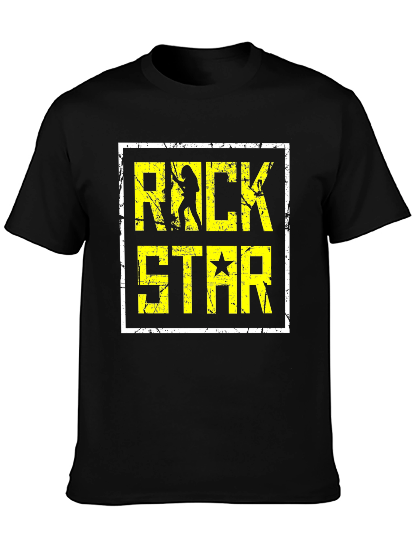 Rock Star Graphic Tee - Black Cotton Blend