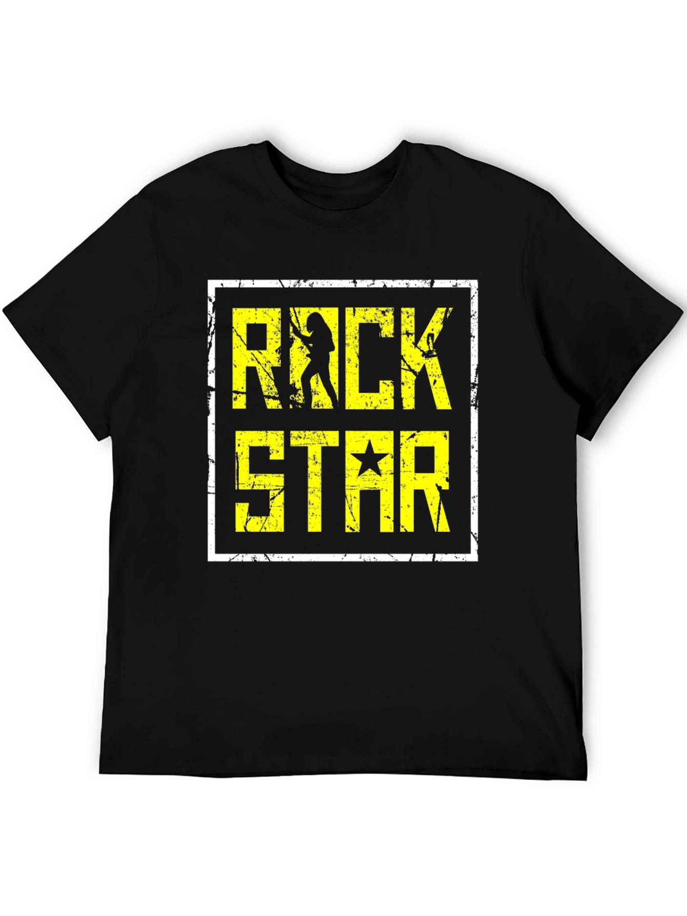 Rock Star Graphic Tee - Black Cotton Blend