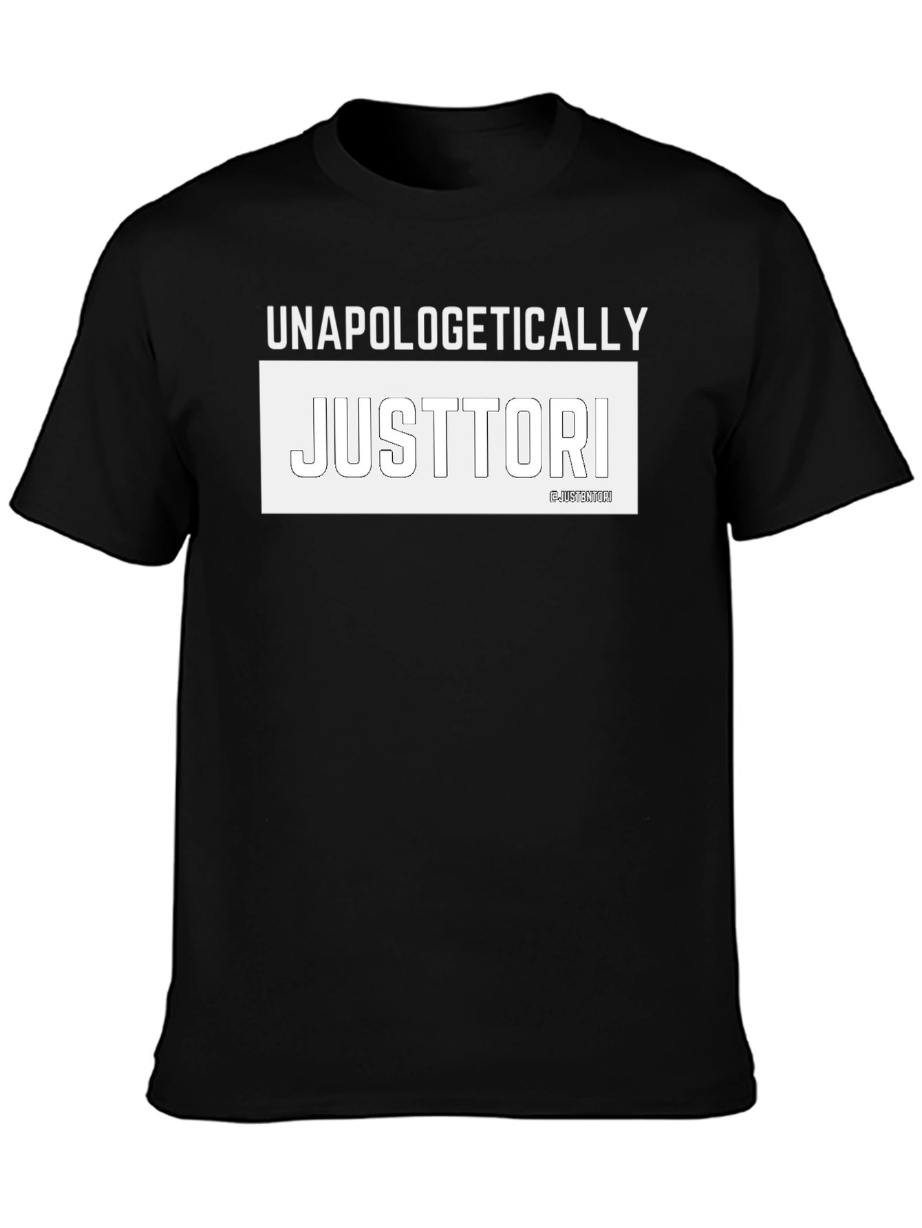 Unapologetically Justtori Black Graphic Tee