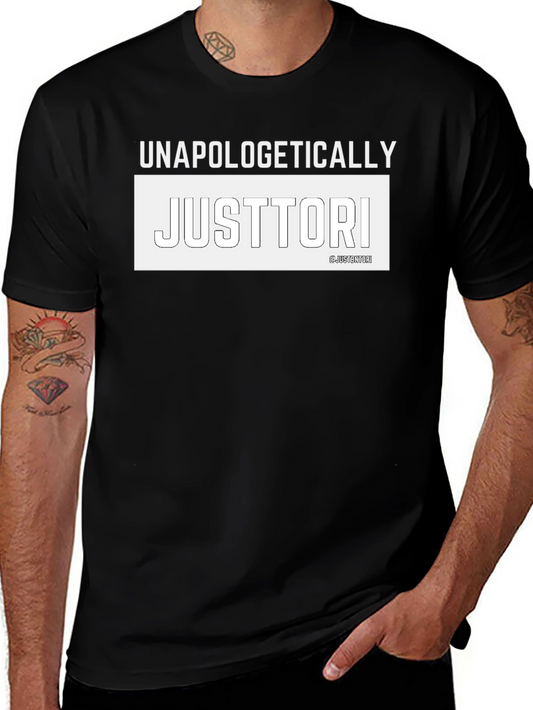 Unapologetically Justtori Black Graphic Tee