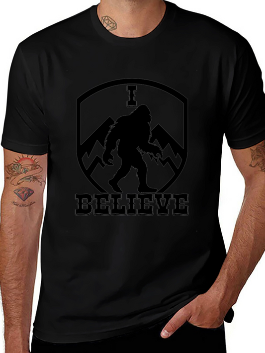 I Believe Bigfoot T-Shirt - Black Sasquatch Tee