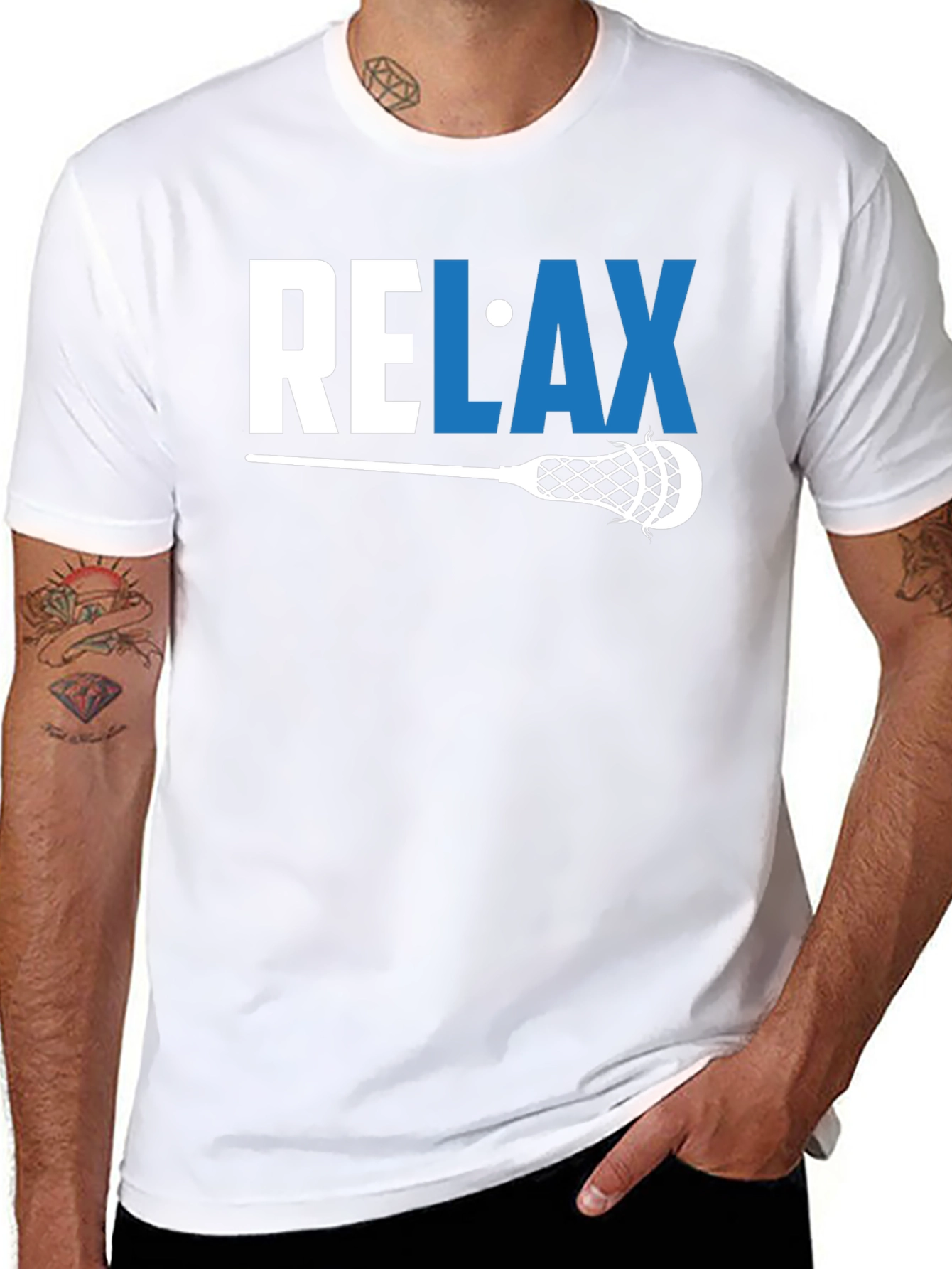 Relax Lacrosse Graphic Tee - Mens Black T-Shirt